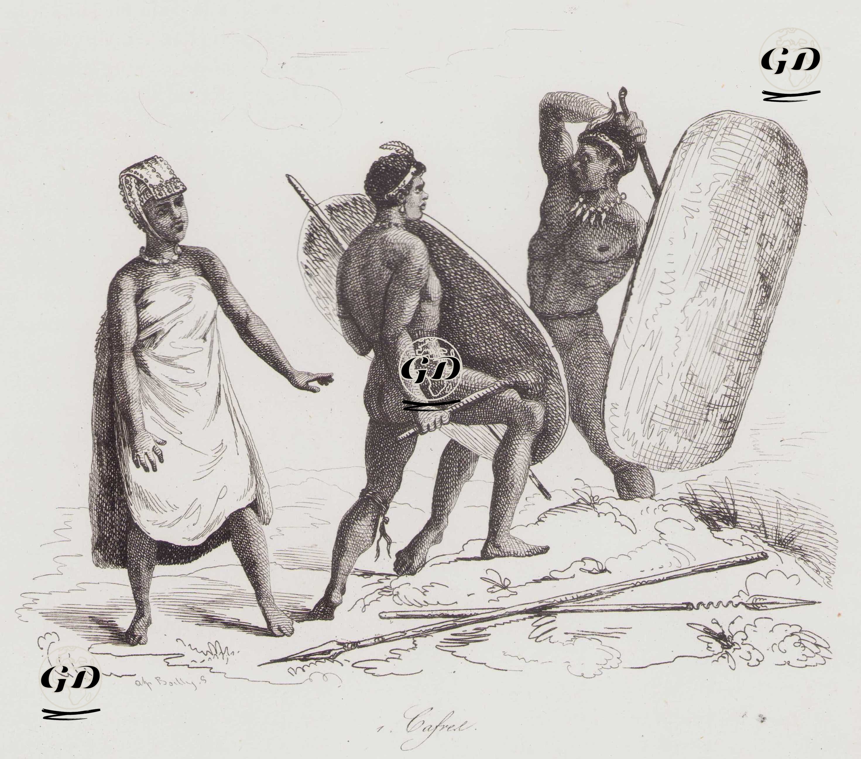 Kafreslerin (Kafs) Kirri ile Dövüşmeleri - Juluen Leopold Boilly (1796 - 1874) - 1839