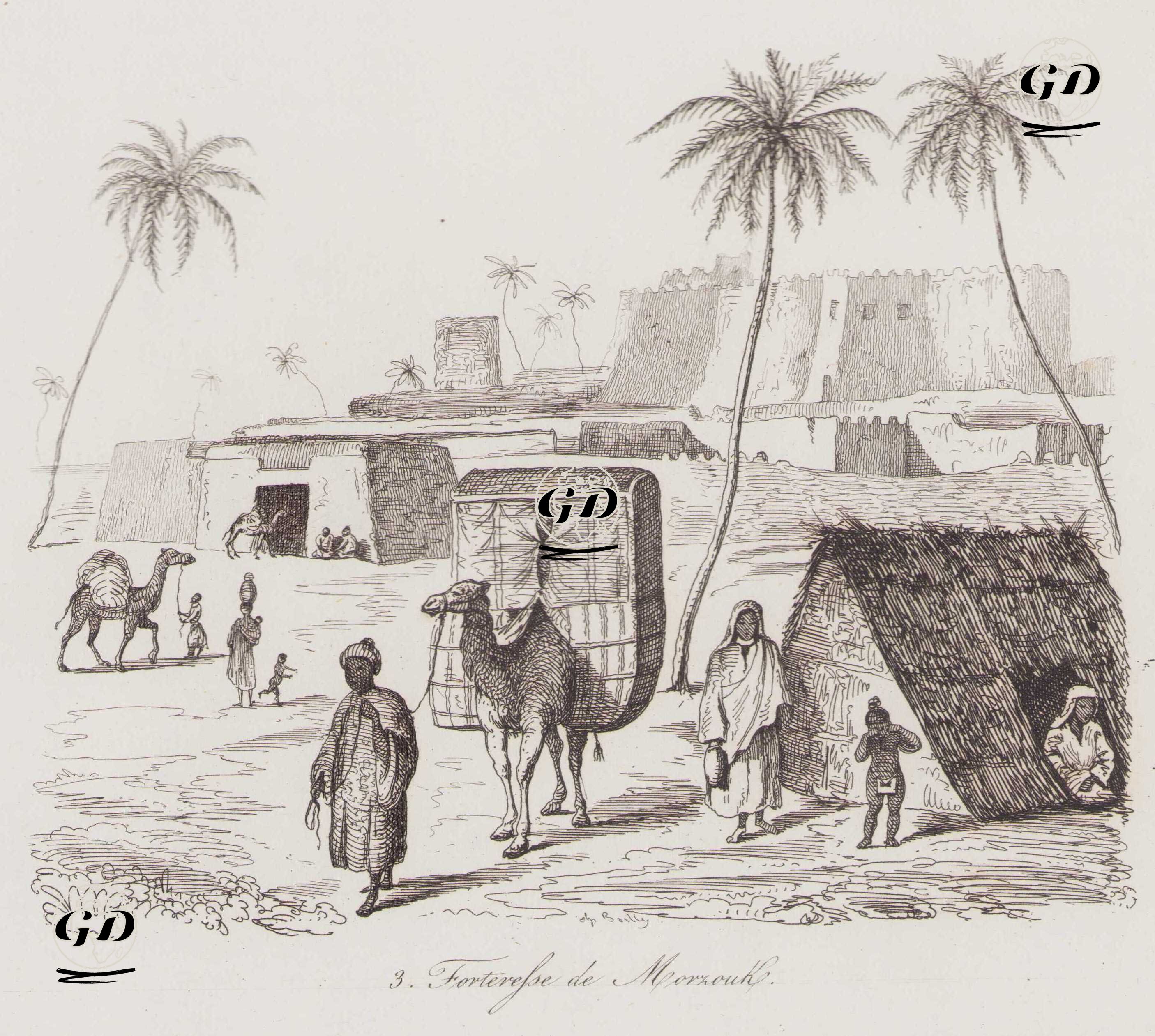 Forteresse de Morzouk - Juluen Leopold Boilly (1796 - 1874) - 1839