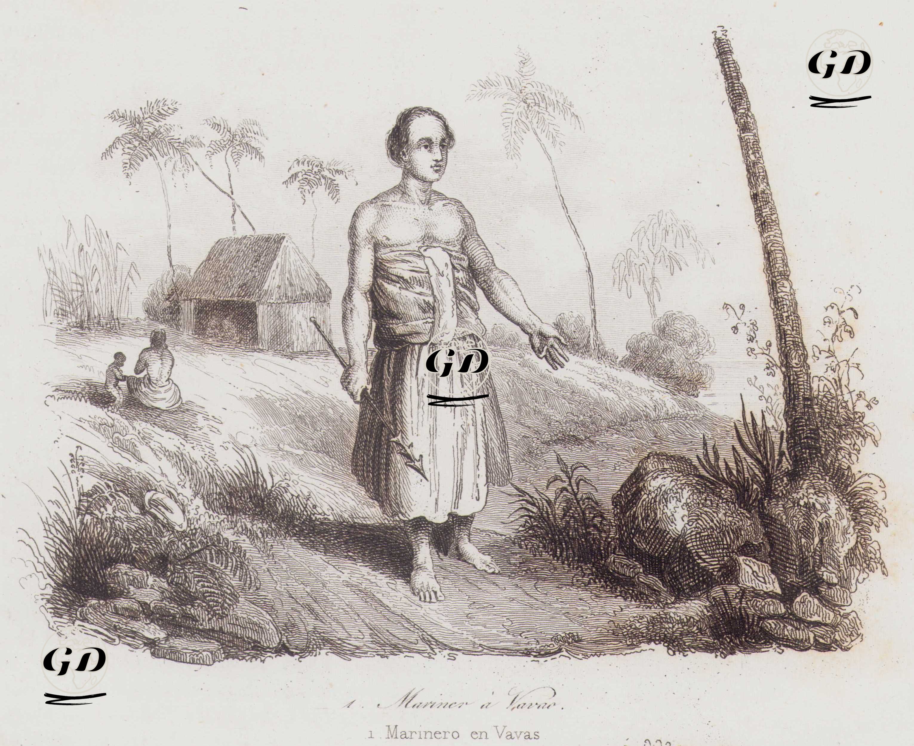 Vavaslı Denizci - Louis Auguste de Sainson (1800-1874) - 1834