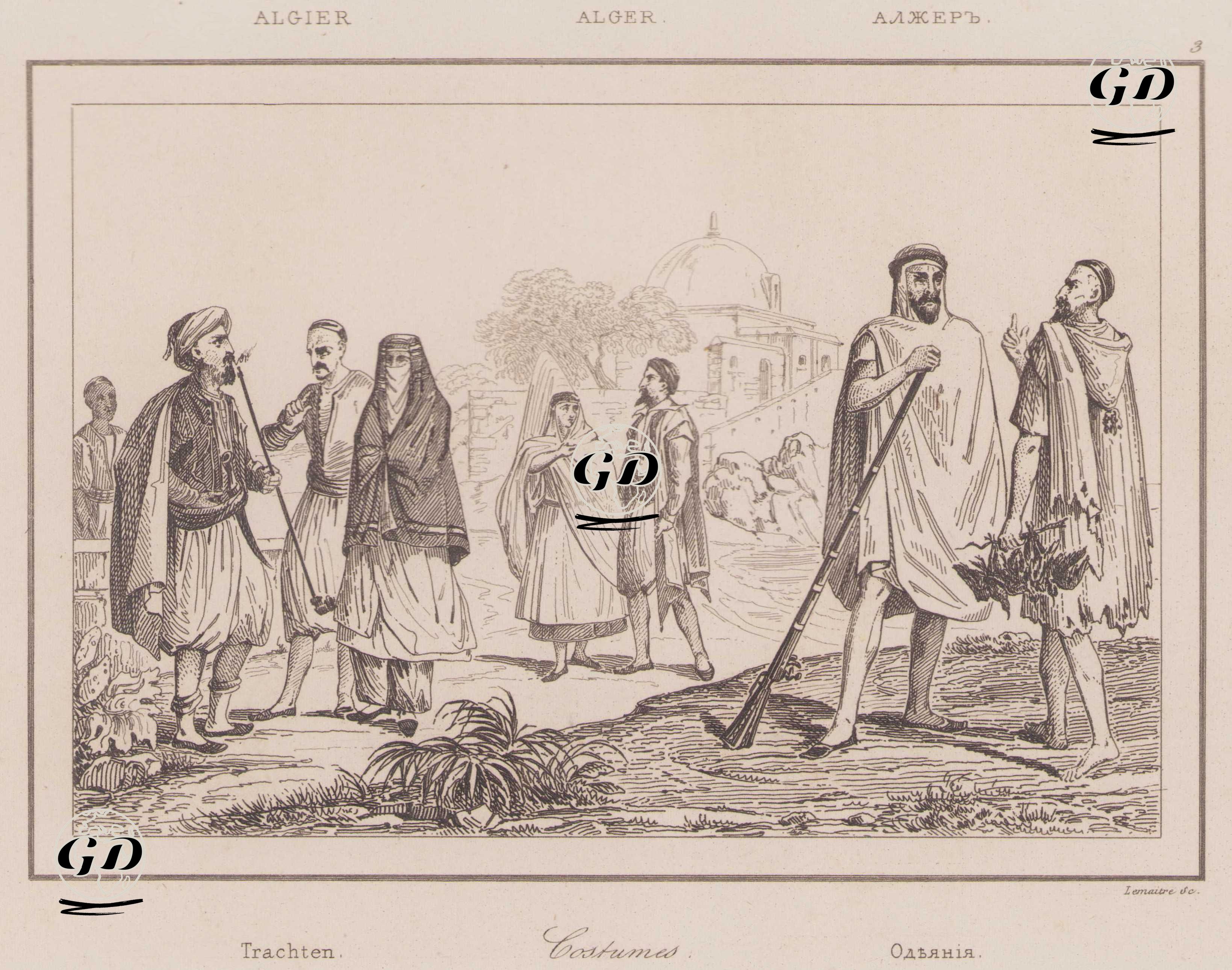 Costumes (Trachten), Algier (Alger)  -  - 1839