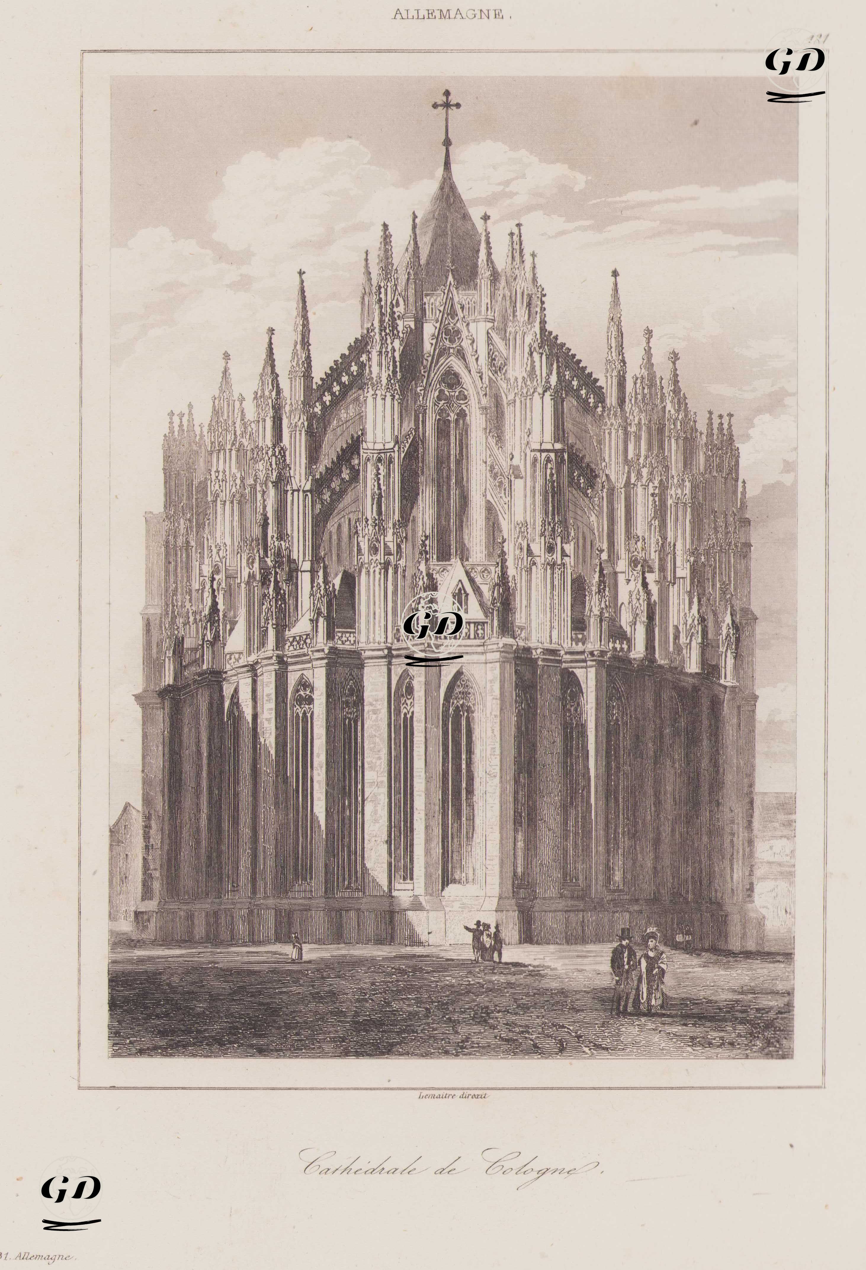 Köln Katedrali Dış Görünüşü -  - 1839