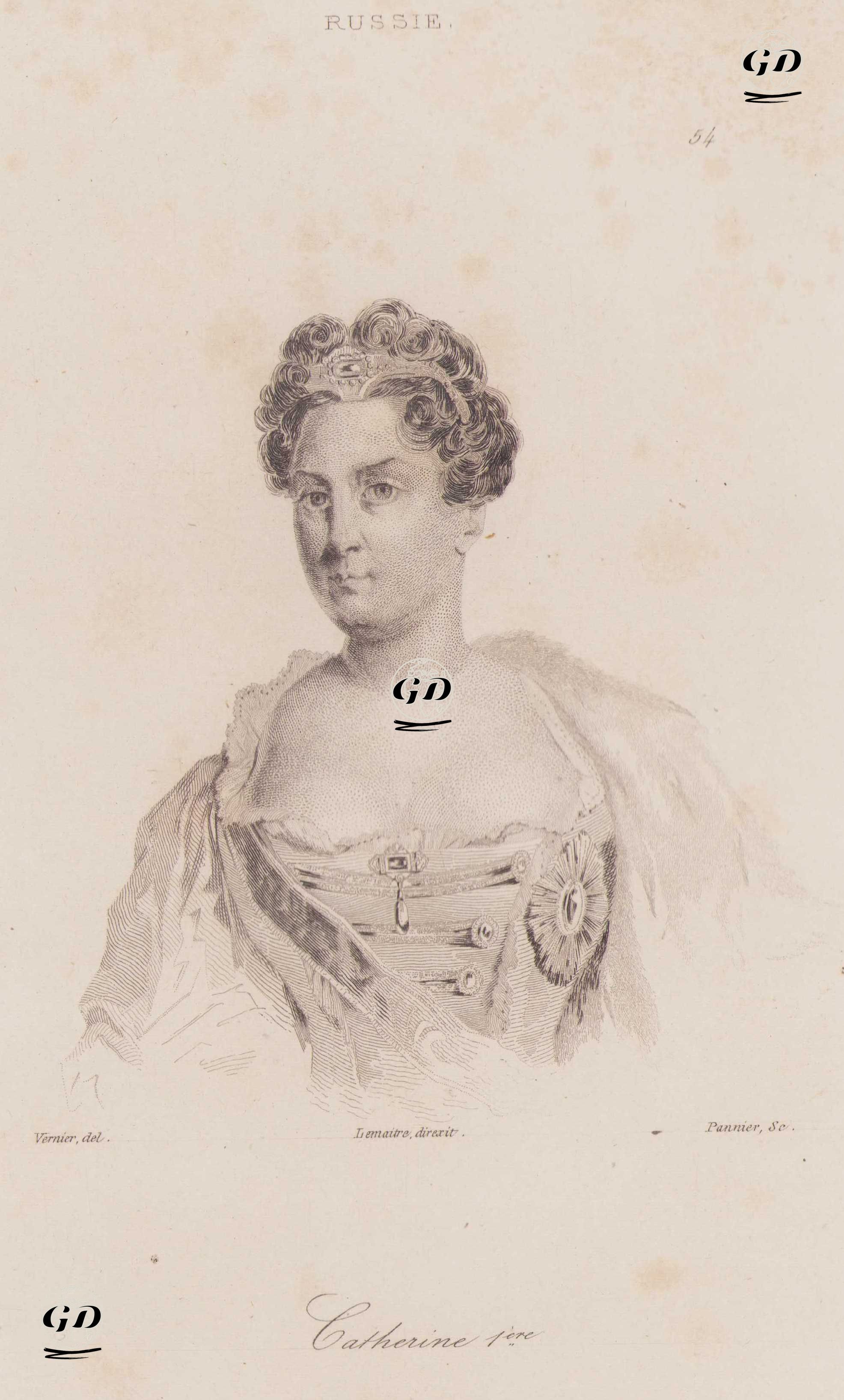 Catherine I (Russie) - Vernier - 1839