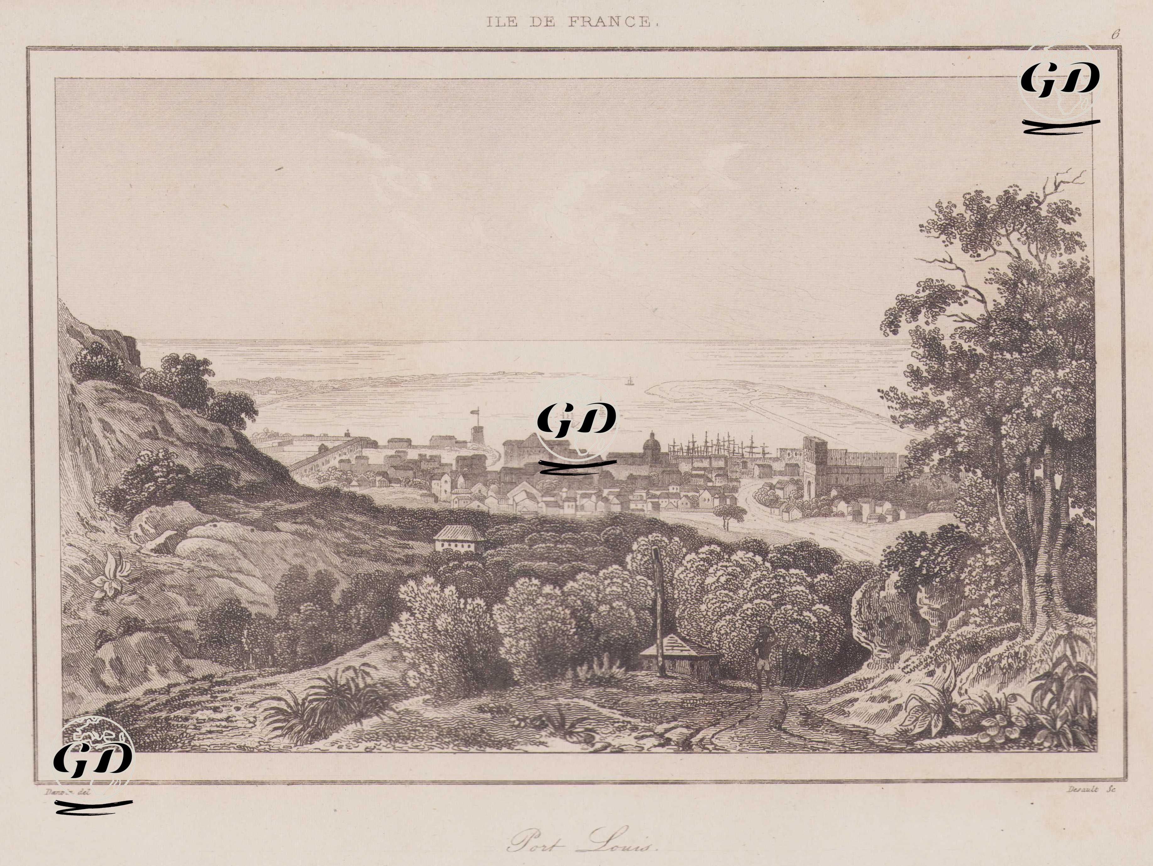 Mauritius’un Başkenti Port Louis - Victor Felix Danvin (1802-1842) - 1839