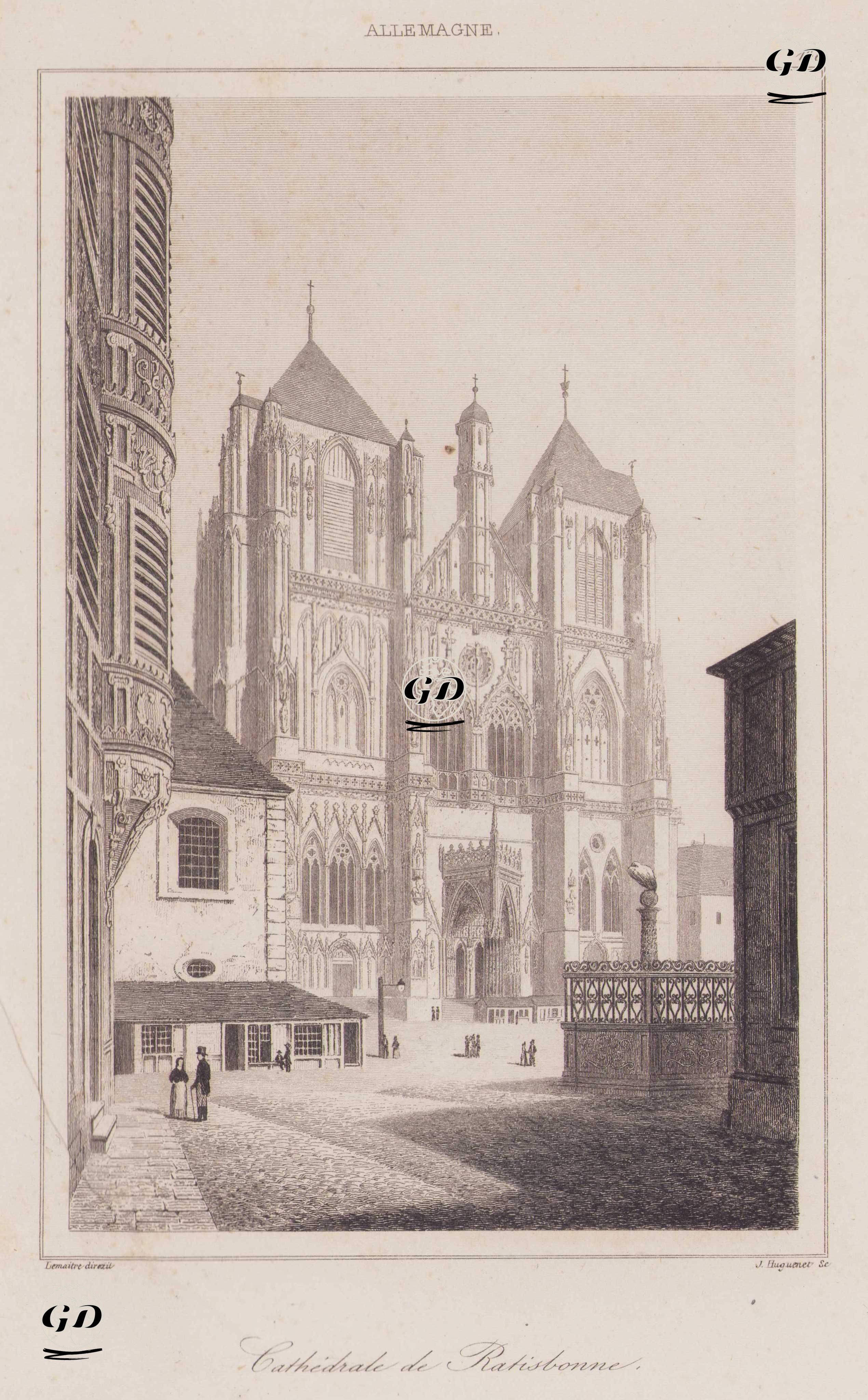 Regensburg Katedrali, Almanya -  - 1839