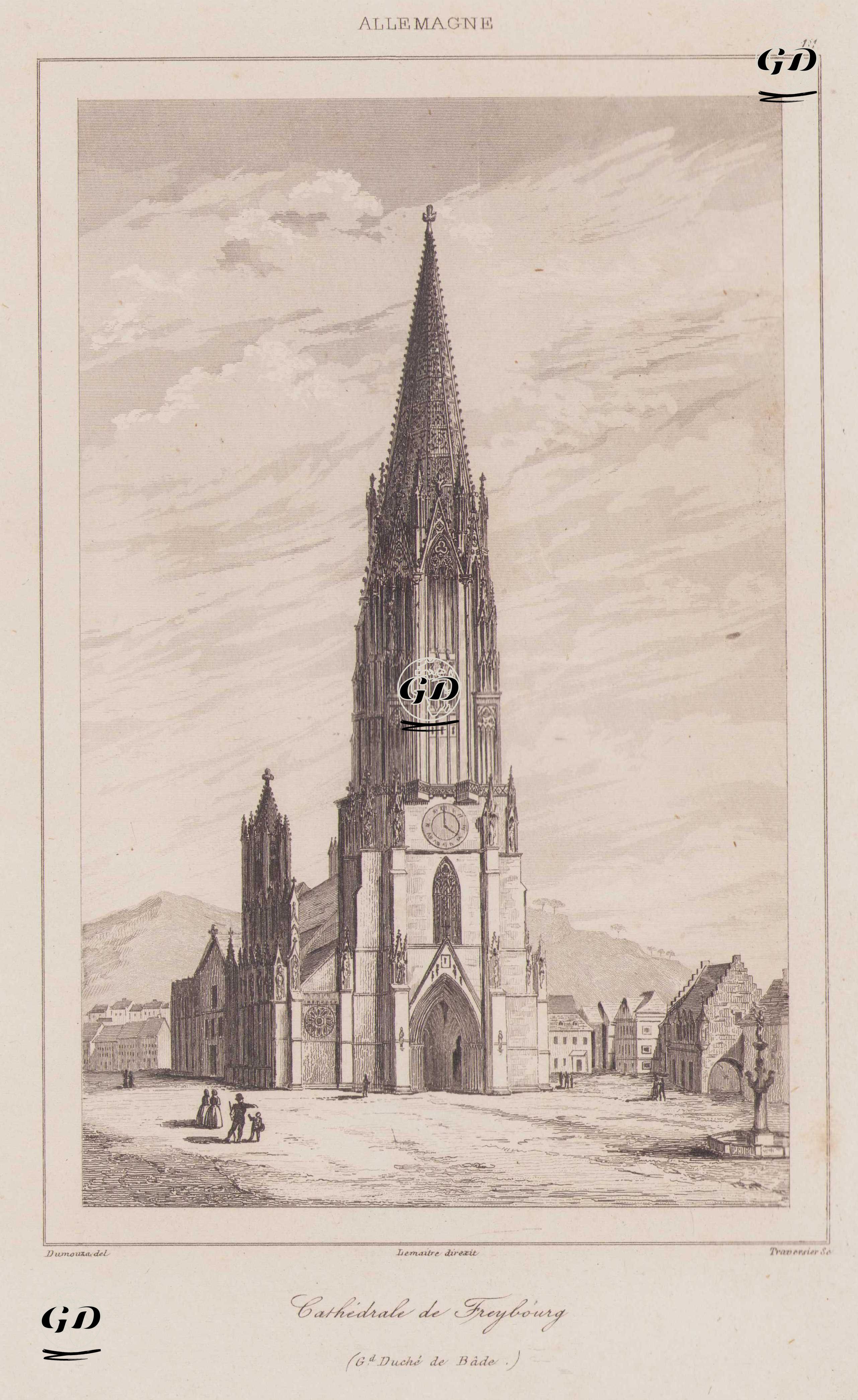 Freiburg Katedrali, Almanya - Paul Dumouza (1812-….) - 1839