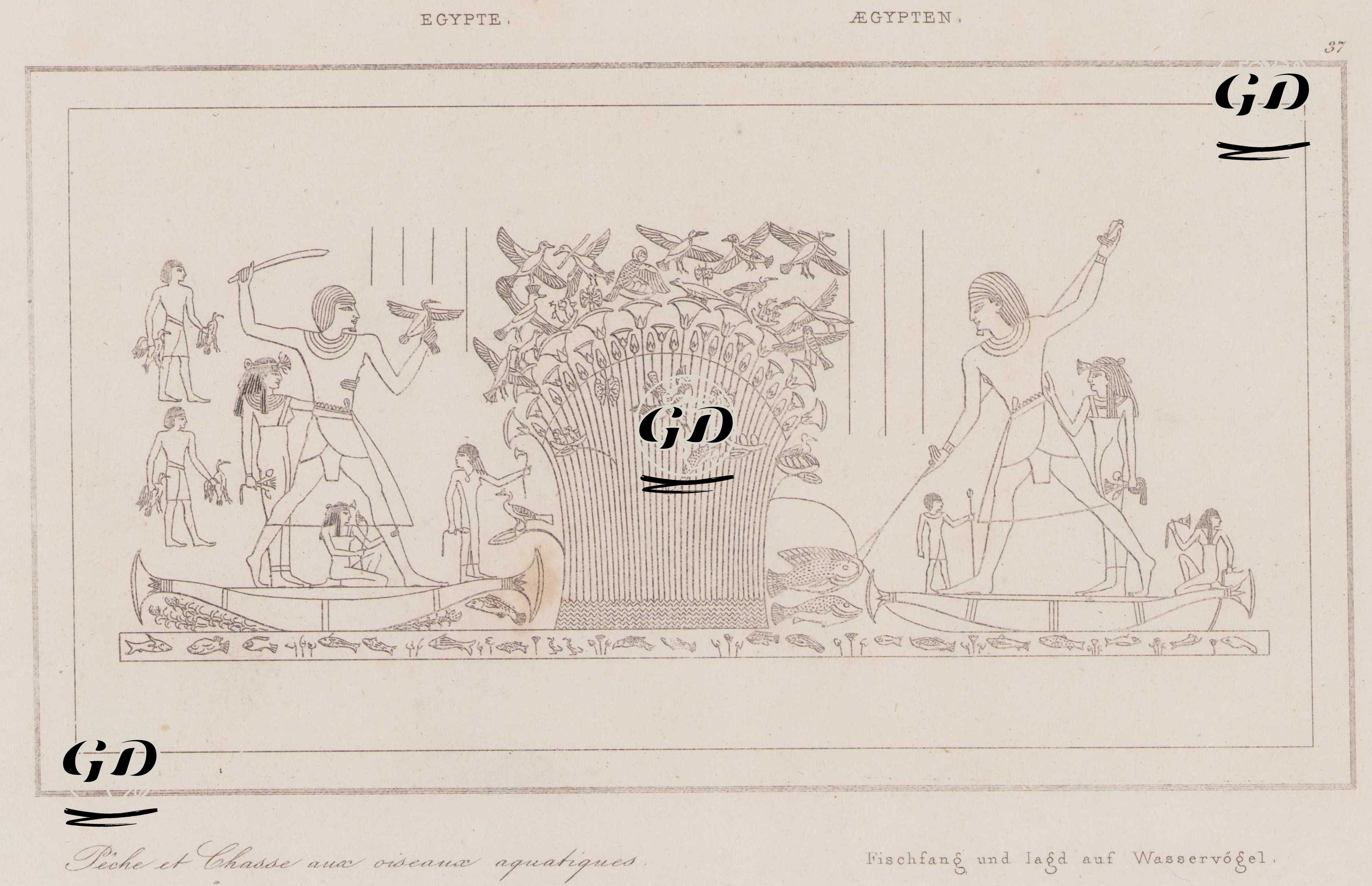 Antik Mısır Mezar Resimlerinde Yer Alan Nil Deltası Kuş ve Balık Avcılığı Teknikleri -  - 1839