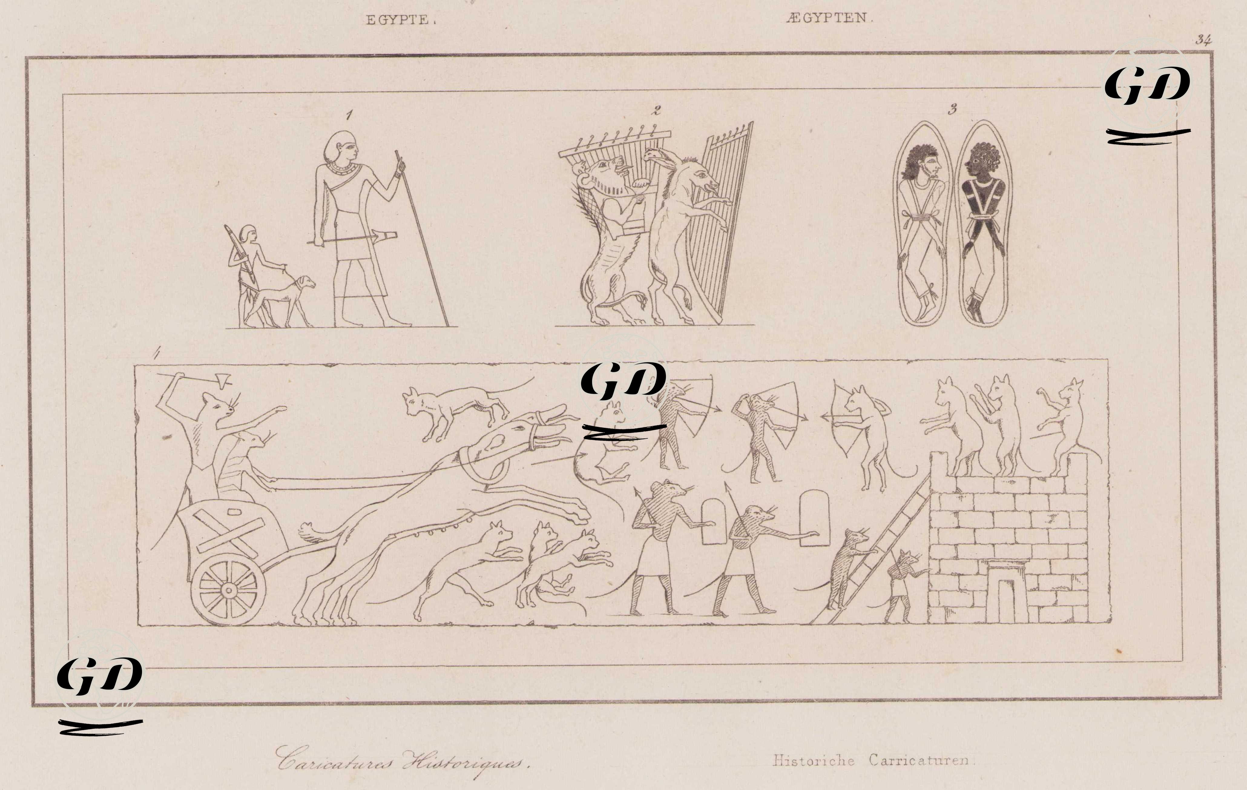 Caricatures Historiques, Egypte - Historiche Carricaturen, Aegypten -  - 1839