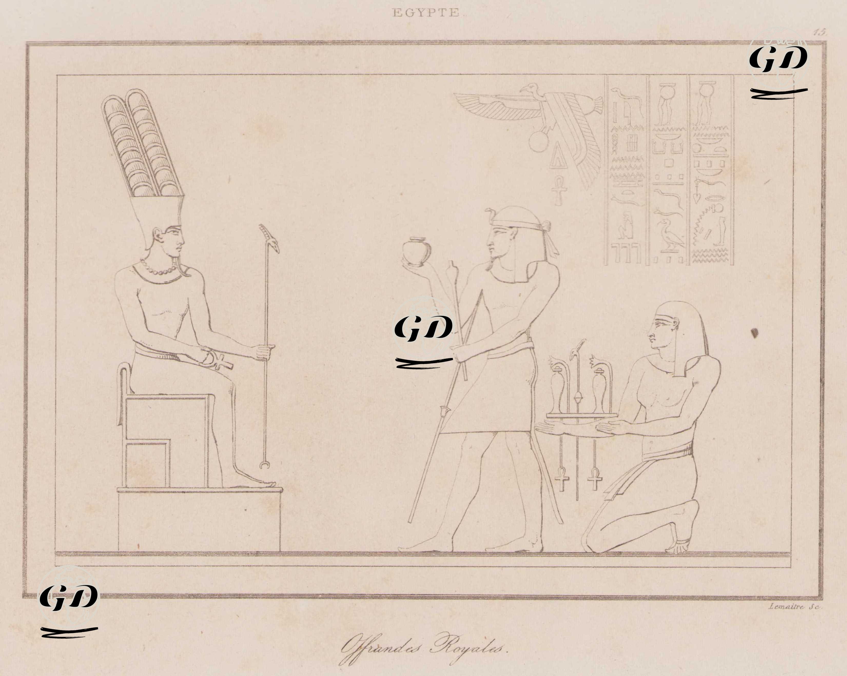 Antik Mısır'da Kraliyet Sunuları -  - 1839