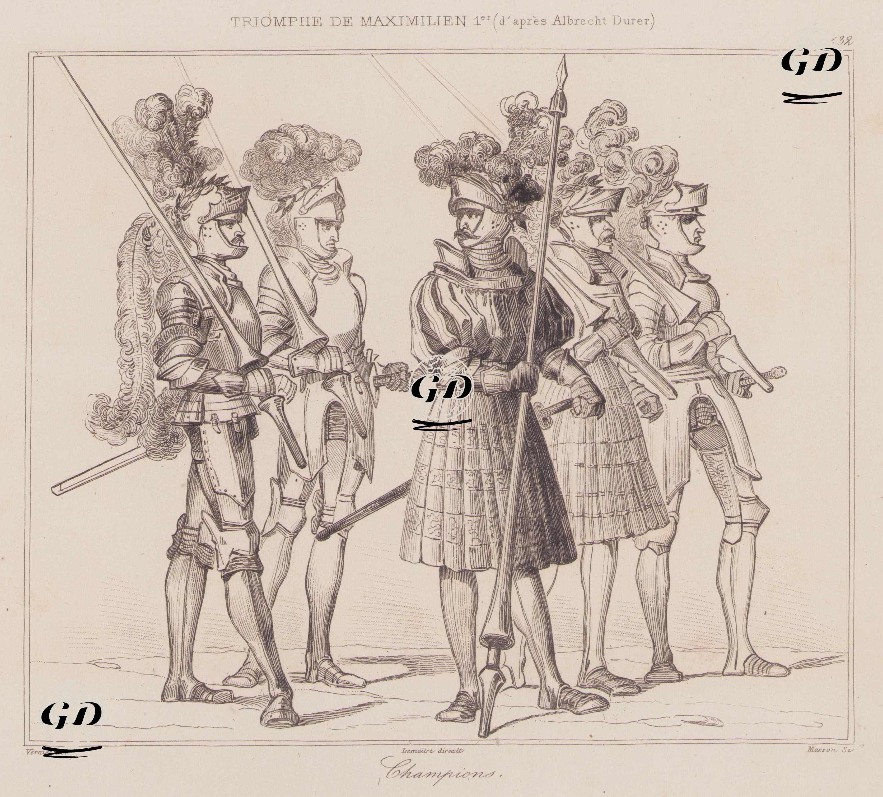 Maksimilian I’in Zafer Alayı  (Albrecht Dürer'den) - Şampiyonlar - Vernier - After Albrecht Dürer - 1839