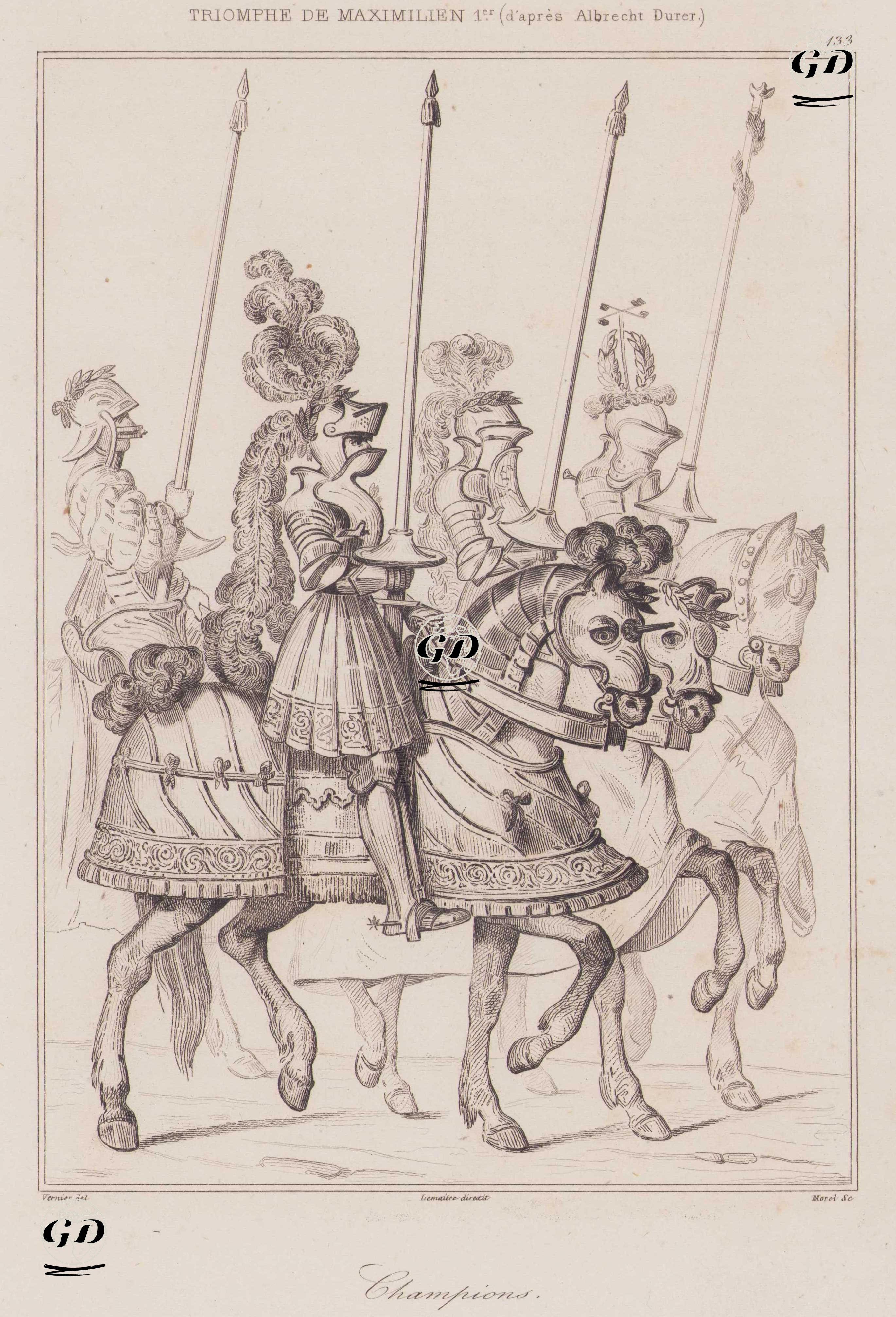 Maksimilian I’in Zafer Alayı  (Albrecht Dürer'den) - Şampiyonlar - Vernier - After Albrecht Dürer - 1839