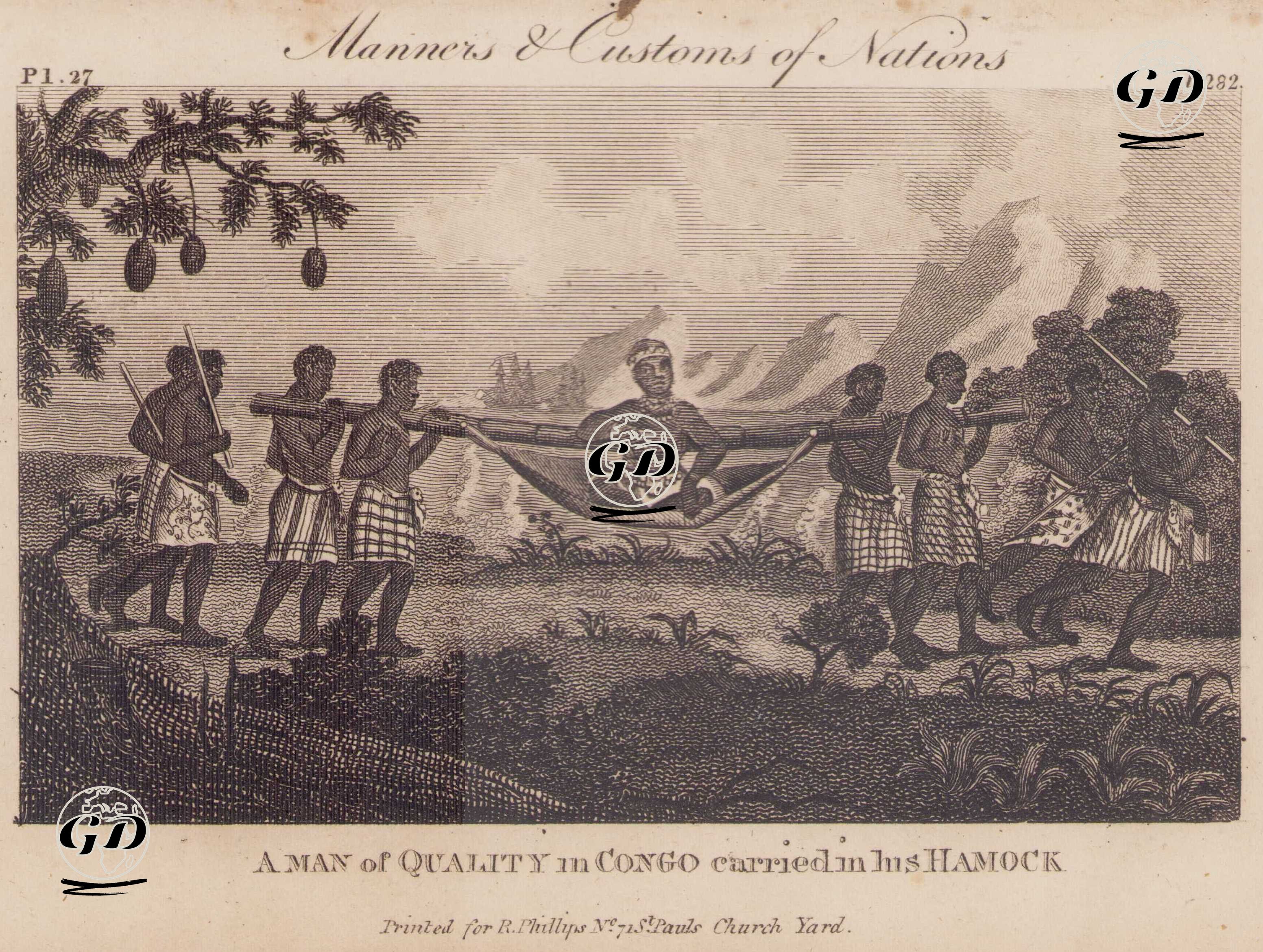 Kongo’da Asil Bir Adamın Hamakta Taşınması -  - 1810`s