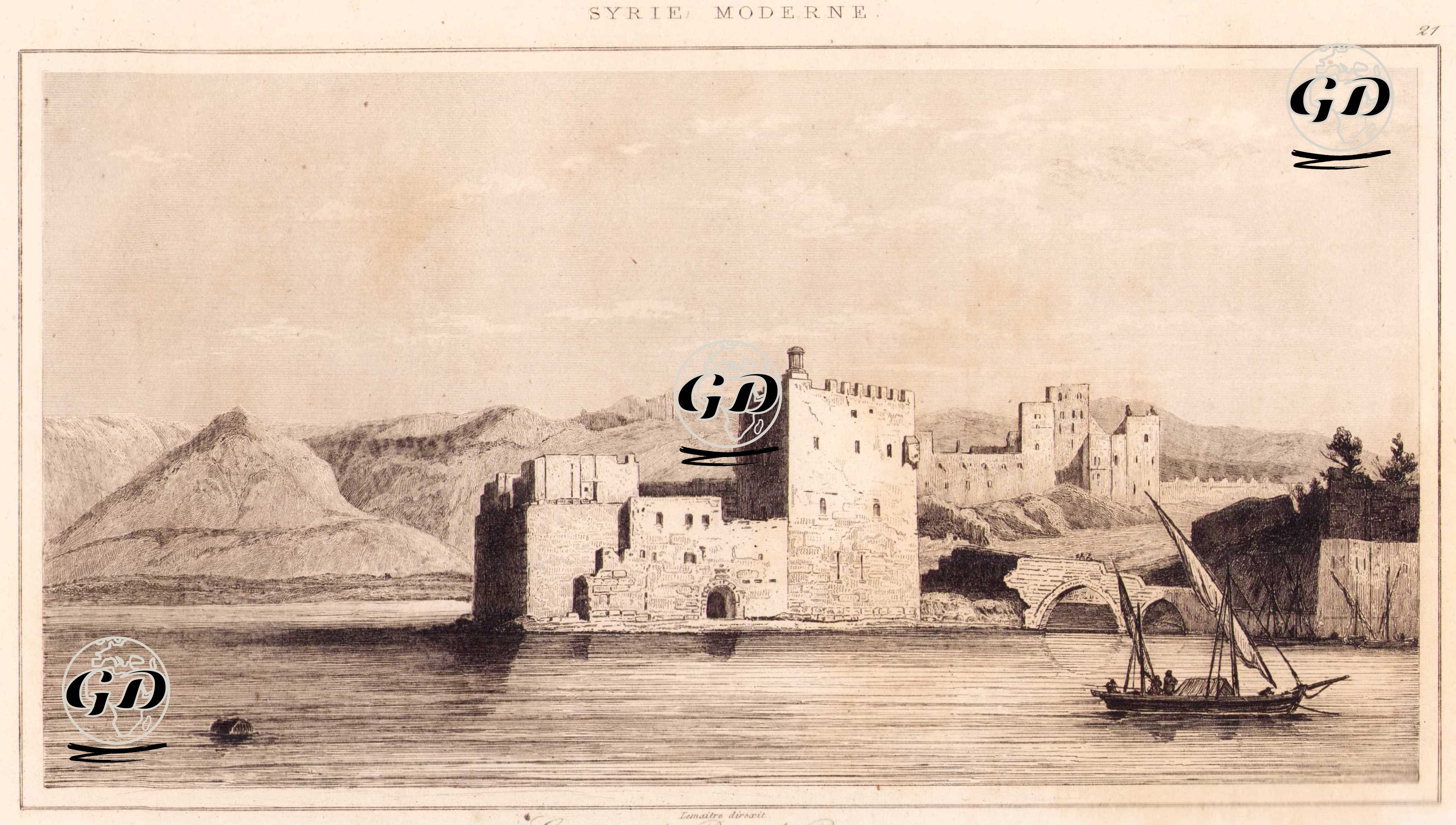 Beyrut Limanı Girişi (Plate 21) -  - 1848