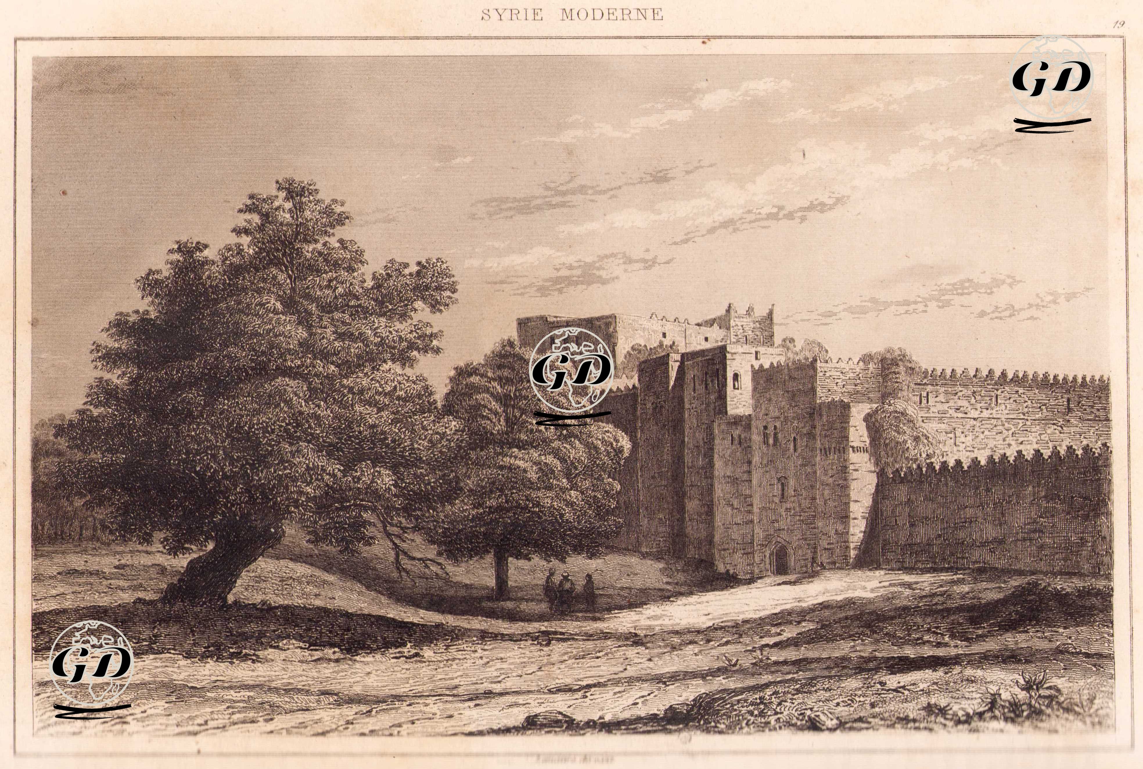 Beyrut'un Eski Şehir Kapılarından Biri (Plate 19) -  - 1848