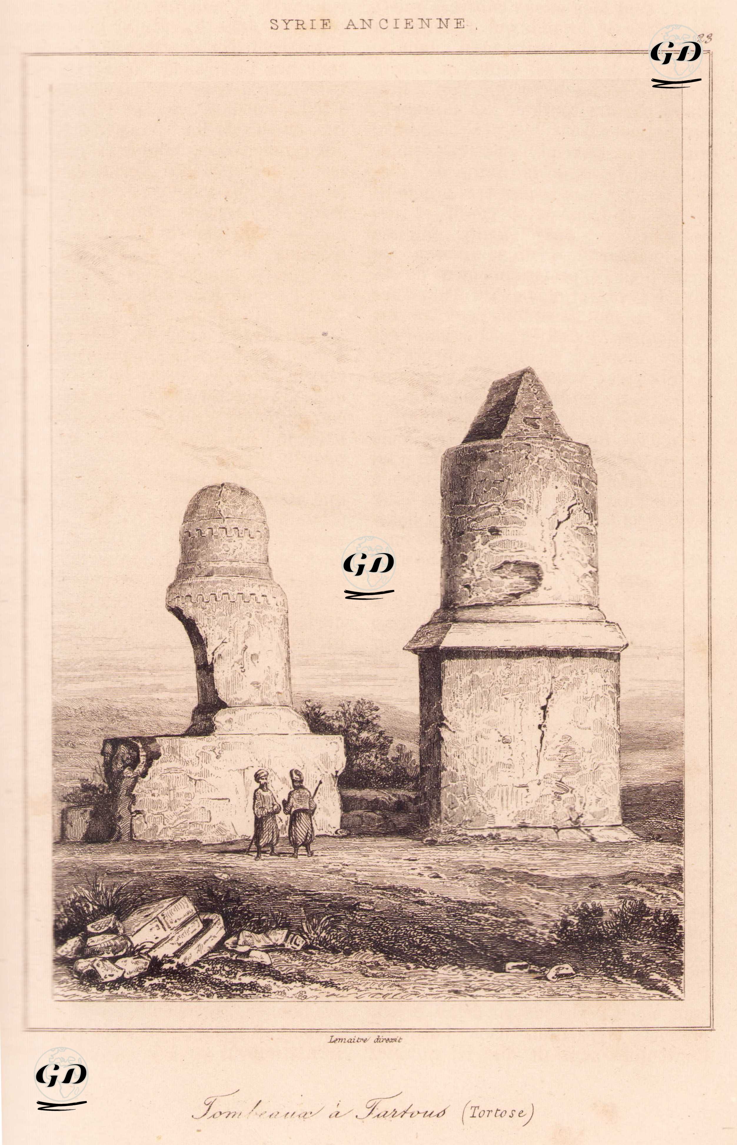 Tartus (Tortosa) Mezar Anıtları (Plate 23) -  - 1848