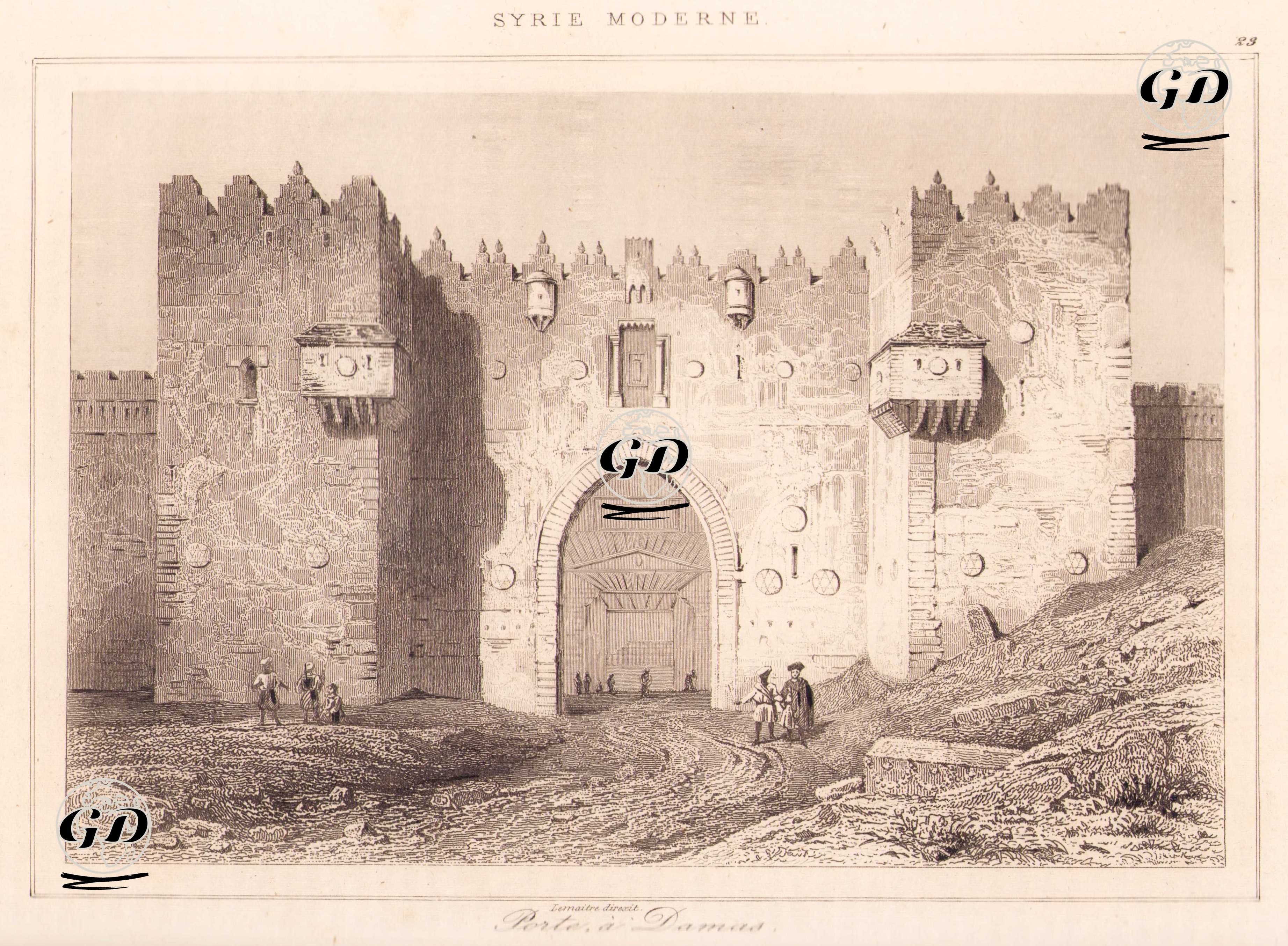 Şam Kapısı (Eski Halep Surları) (Plate 23) -  - 1848