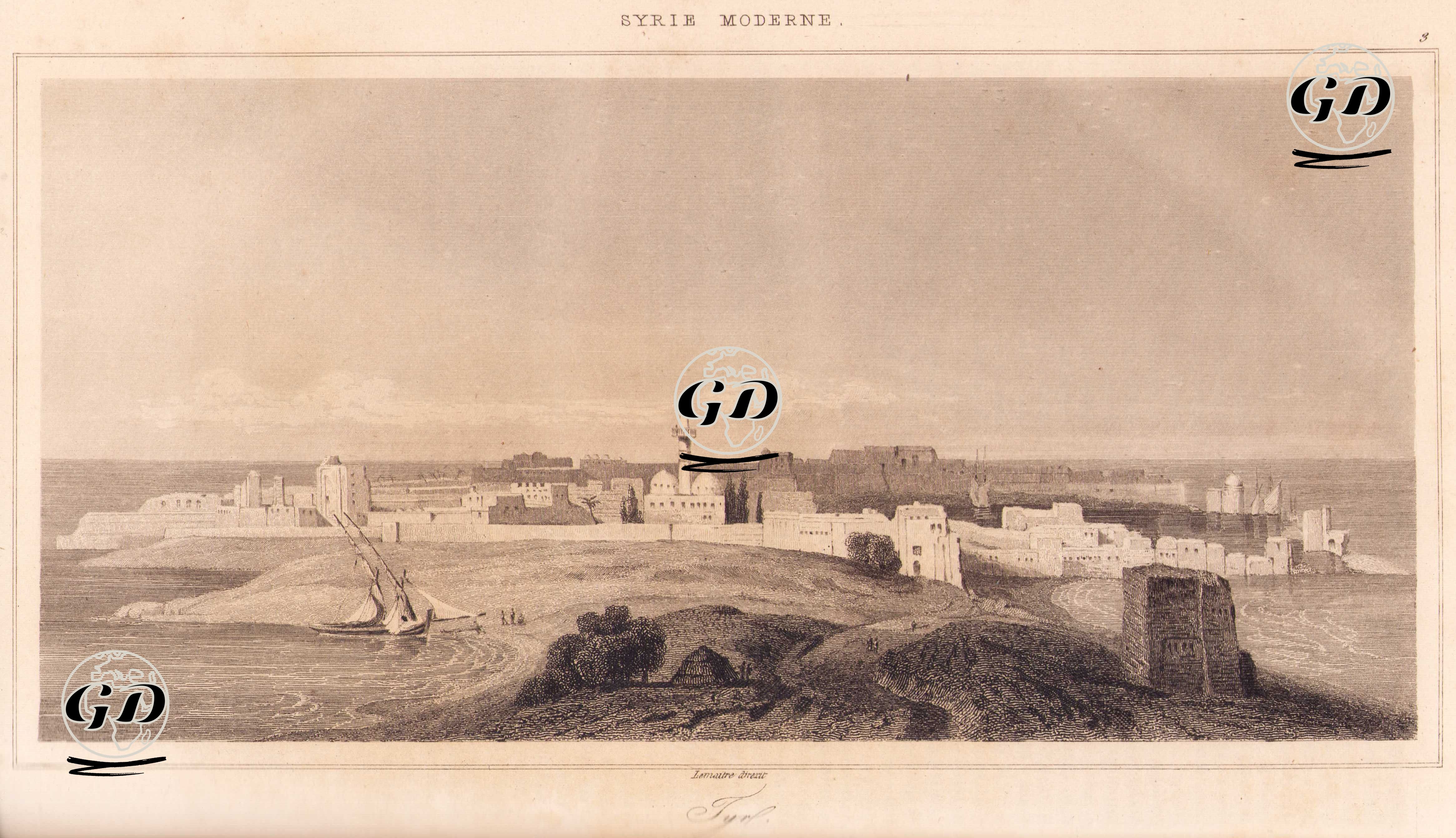 Syrie Moderne - Tyr (Plate 3) -  - 1848