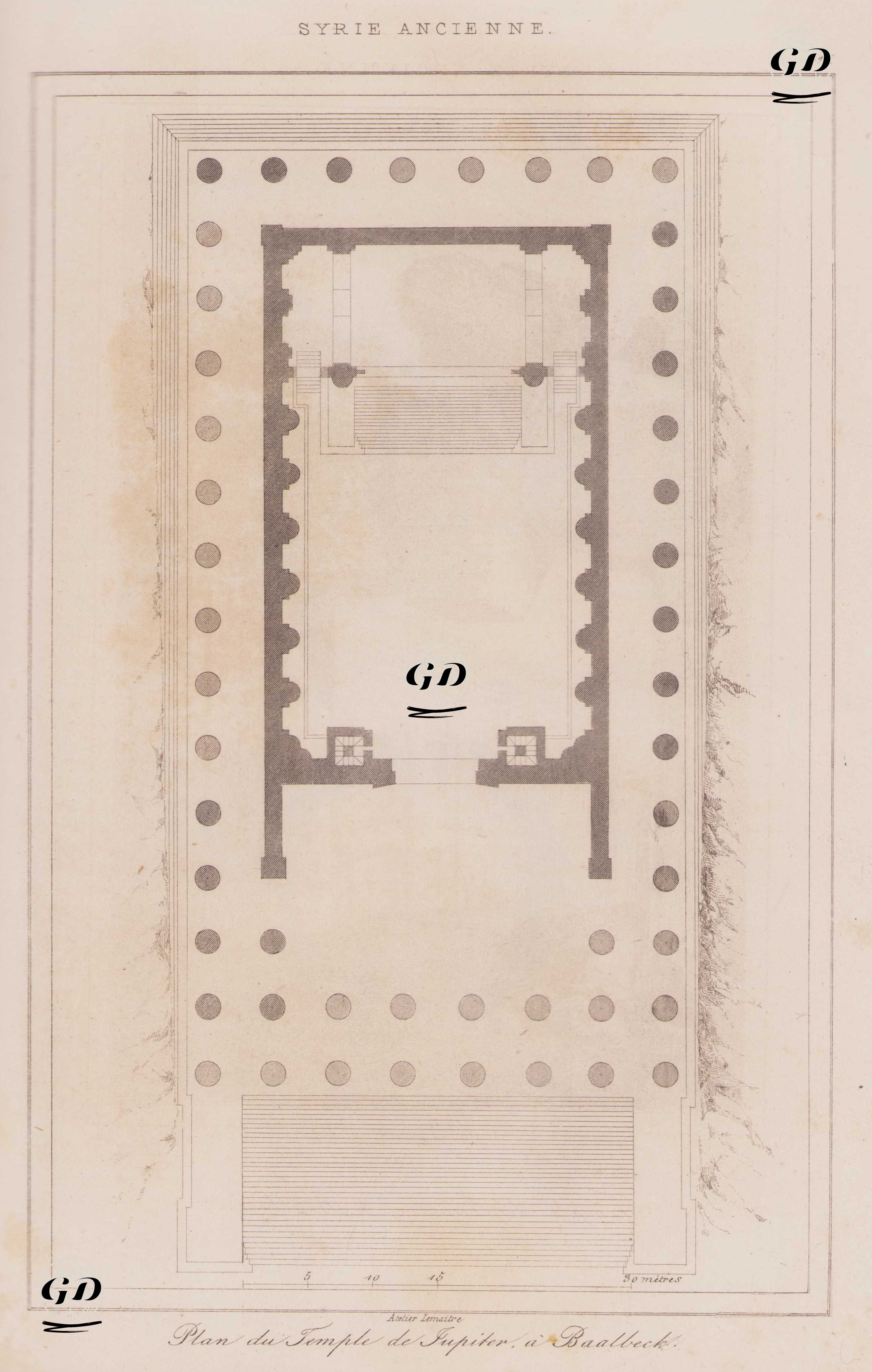 Baalbek Jüpiter Tapınağı’nın Planı (Plate 14) -  - 1848
