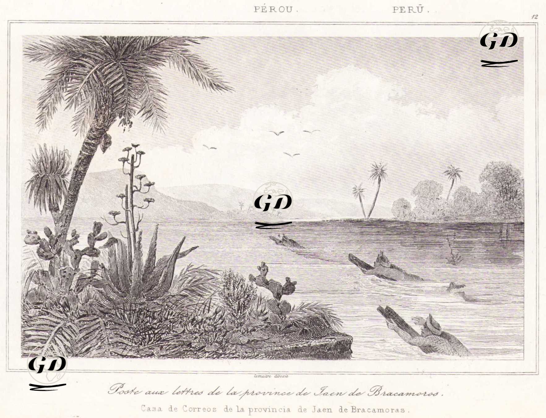 Jaen de Bracamoros Eyaletinin Posta Servisi, Peru (Plate 12) -  - 1843