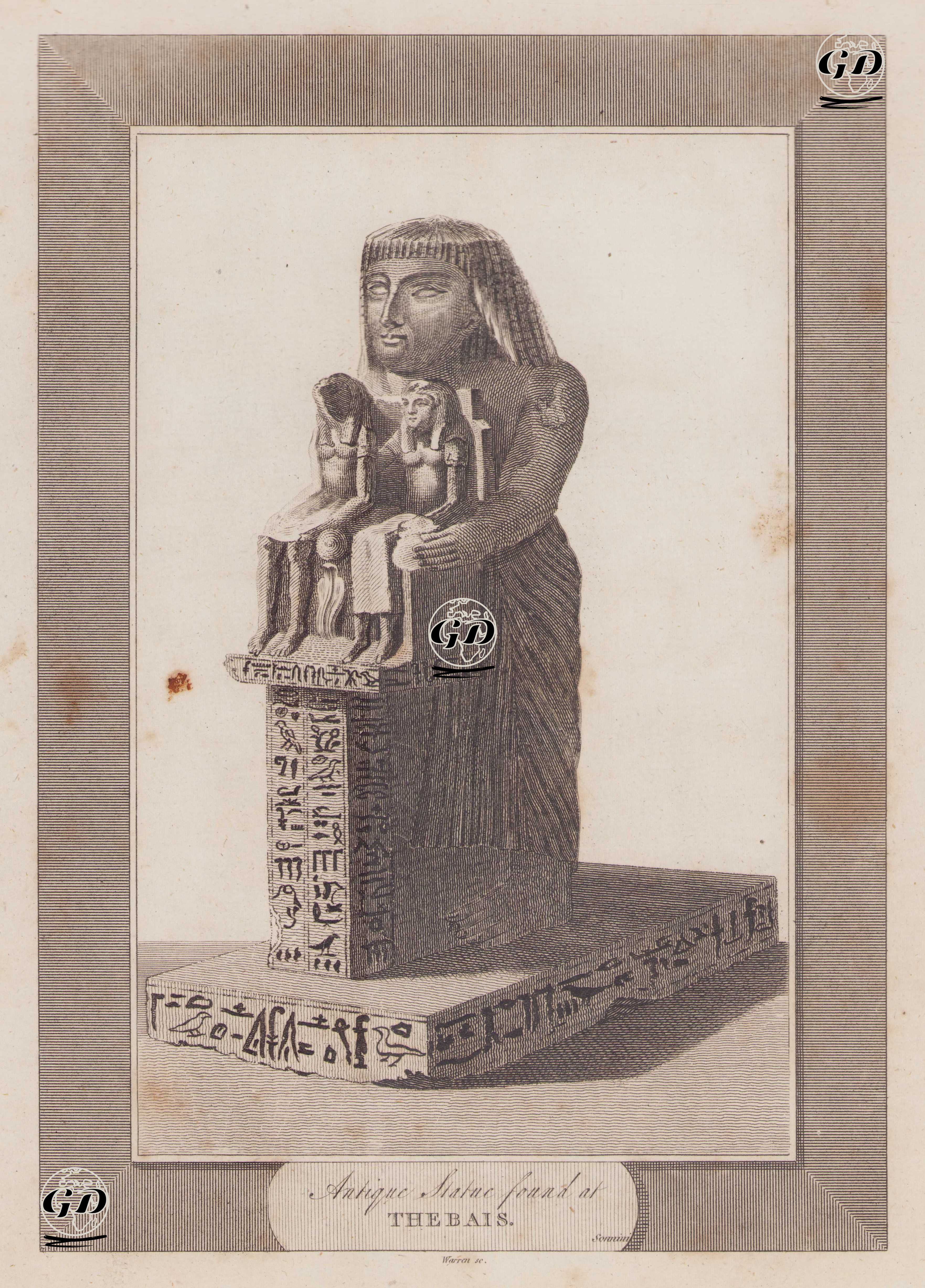 Antique Idol found at Thebais, Charles Sigisbert Sonnini  -  - 1806