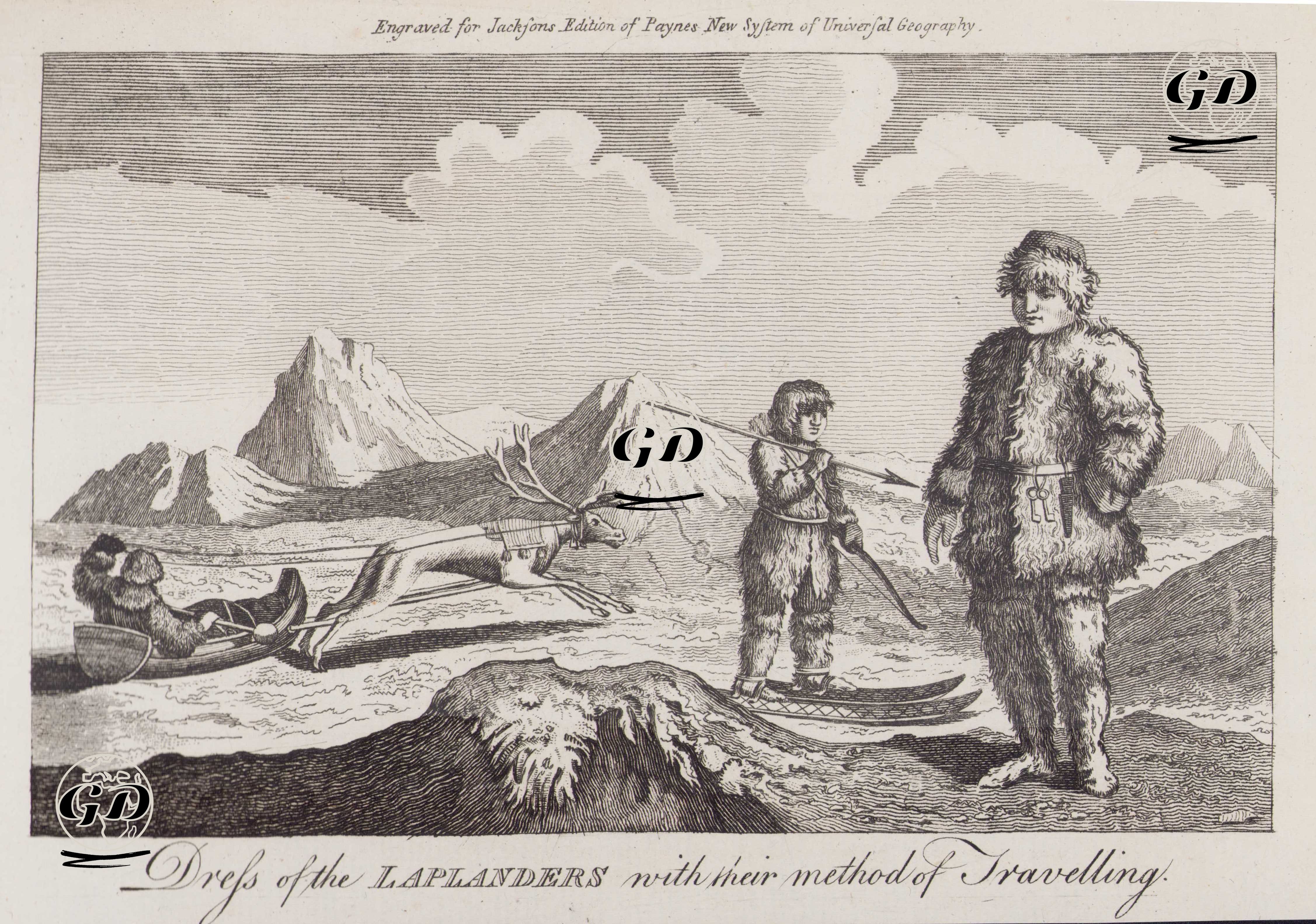 Dress of the Laplanders with Their Method of Travelling -  - 1798
