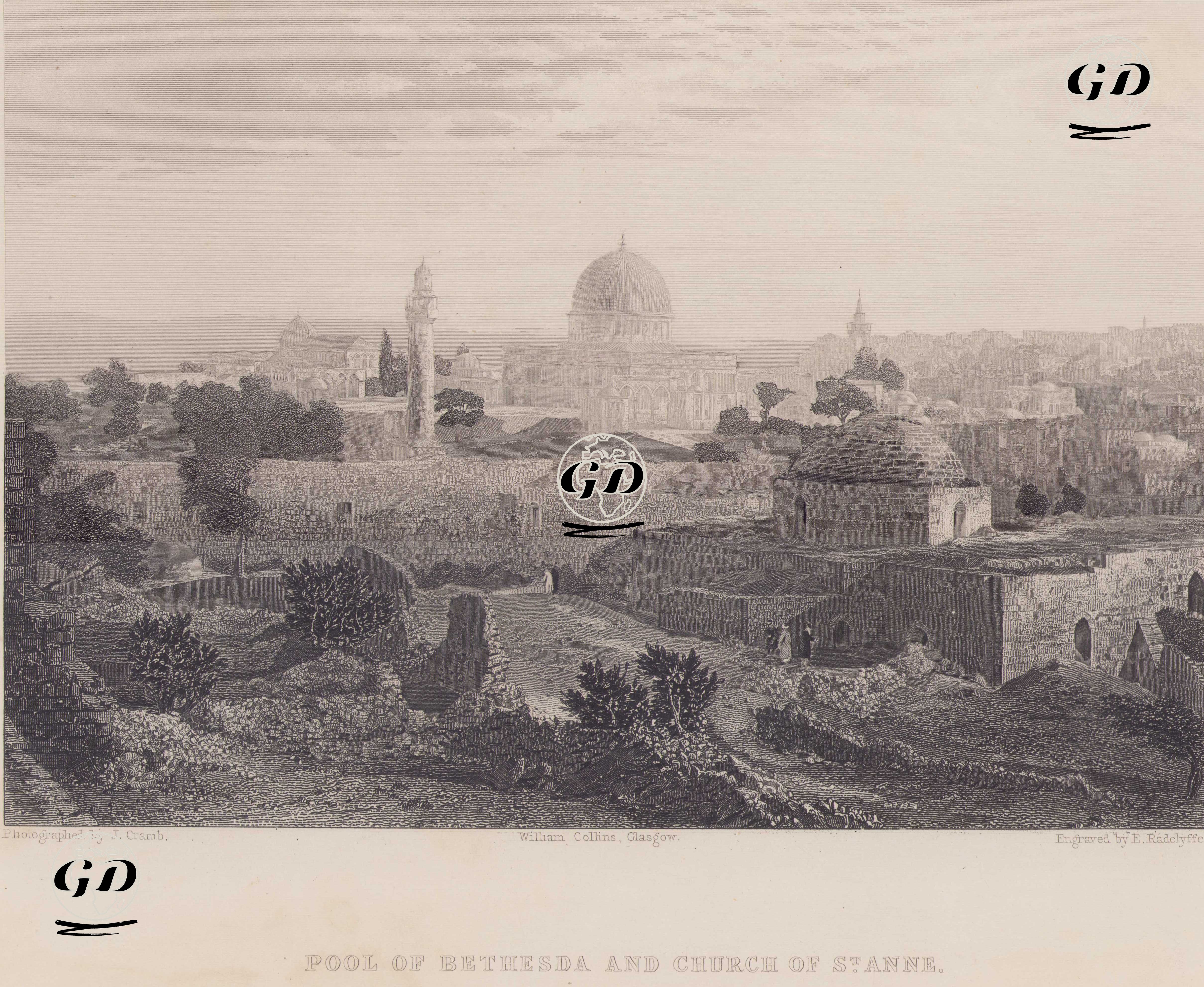 Bethesda Havuzu ve Aziz Anna Kilisesi - J. Cramb (photographed by) - 1850–1860