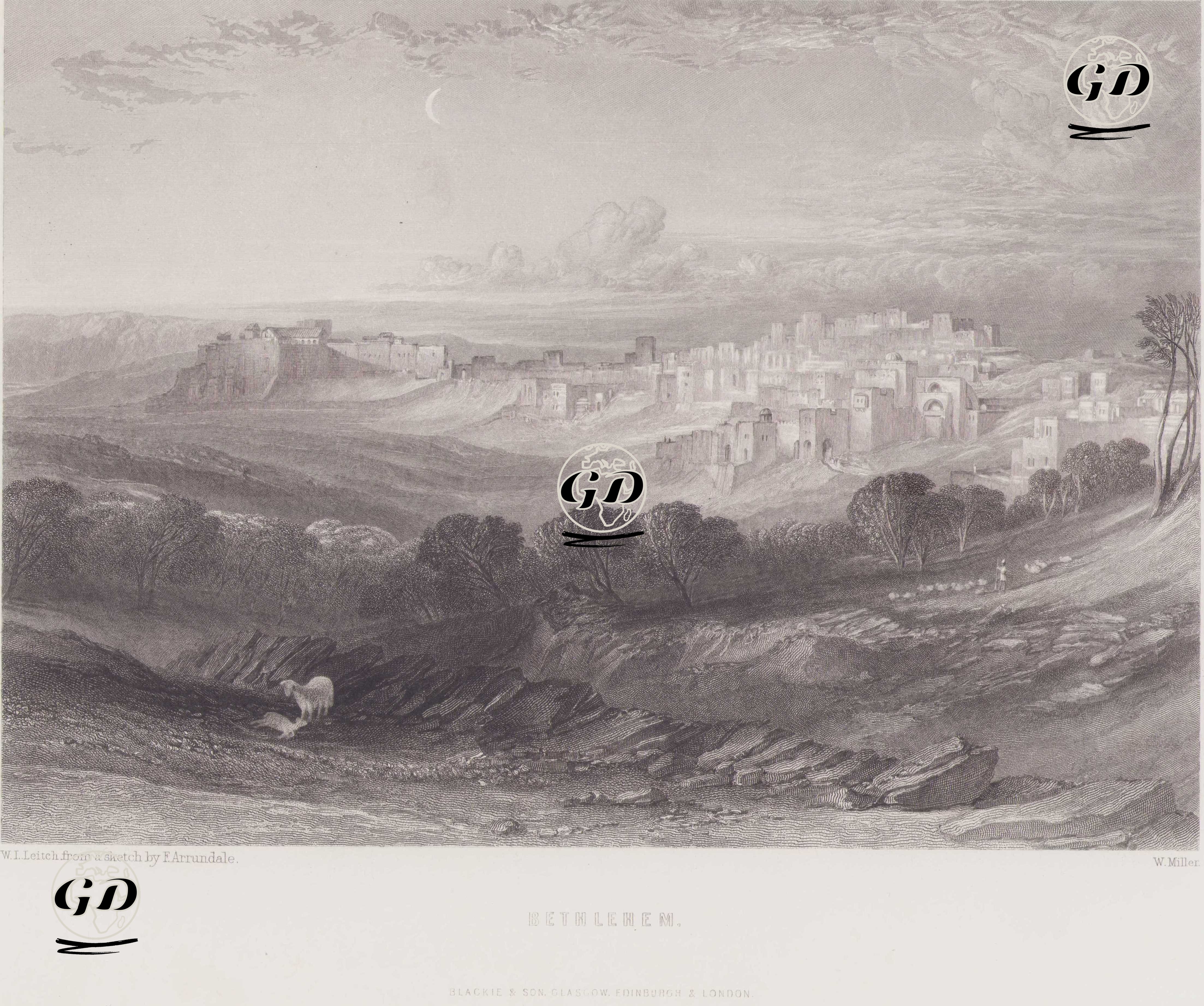 Beytüllahim Manzarası - W. Leitch (from a sketch by F.Arrundale) - 1850–1860