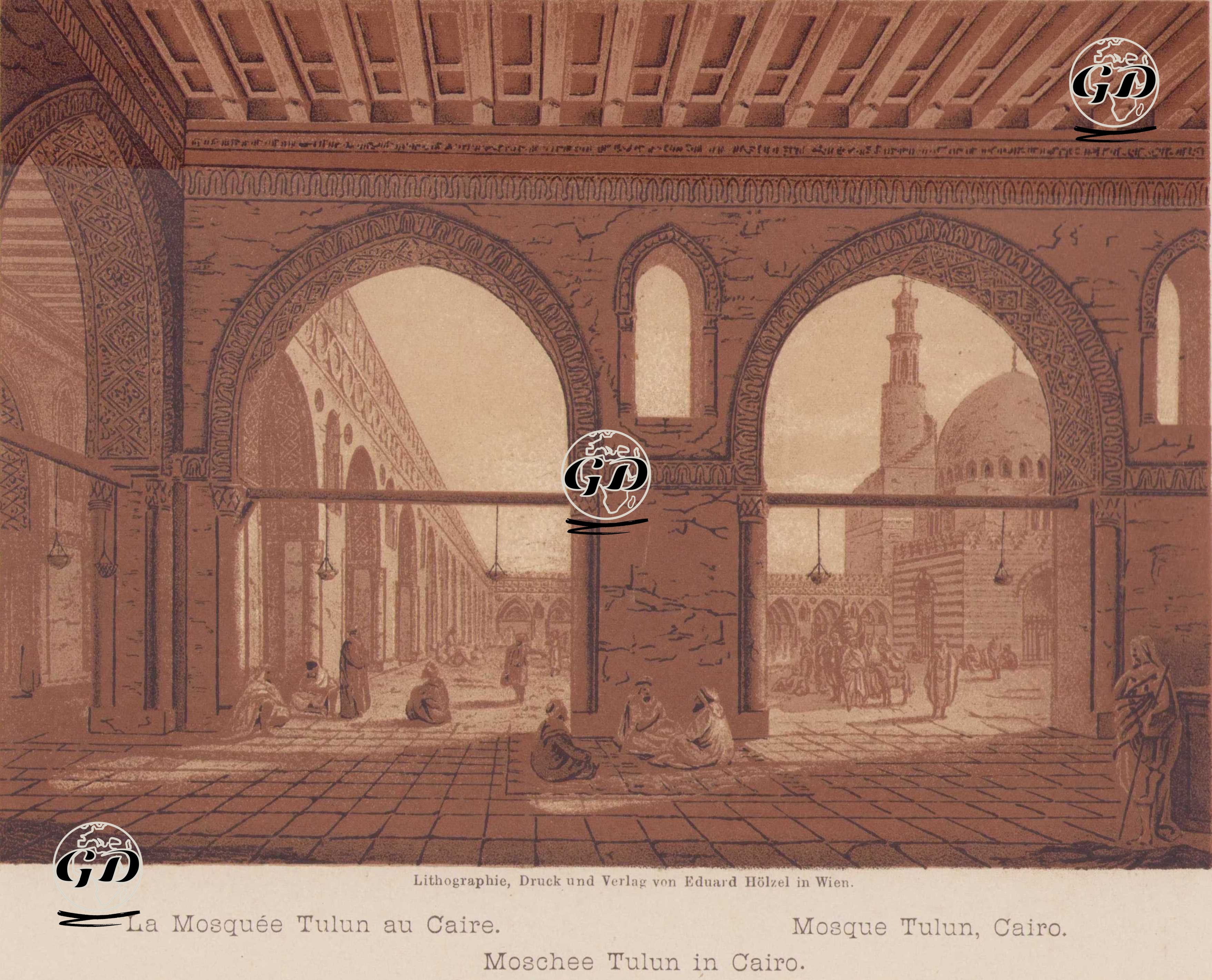 Kahire’deki Tolunoğlu (Ahmed Ibn Tulun) Camii -  - 1850`s