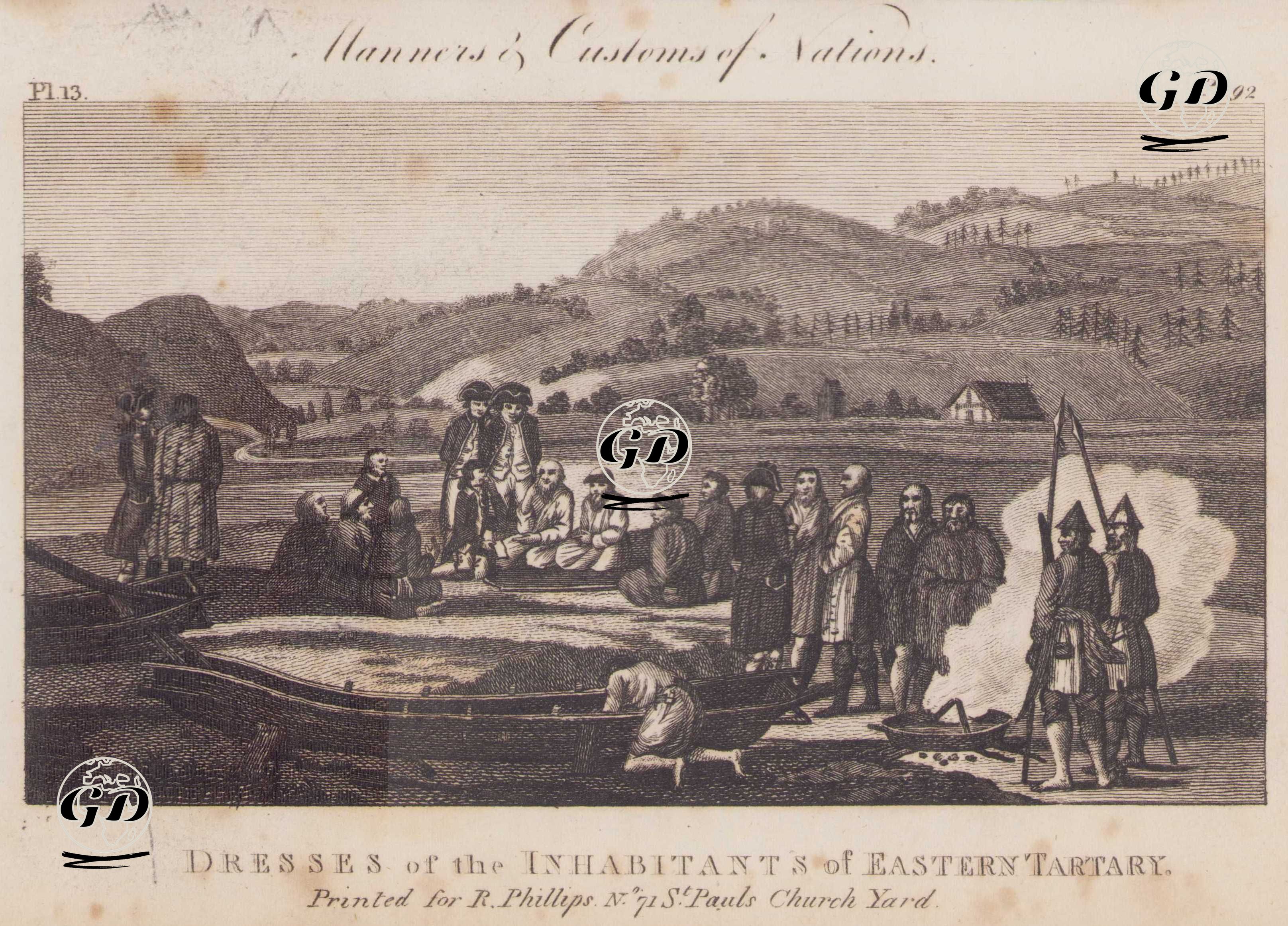 Doğu Tataristan Halkının Giysileri -  - 1800`s