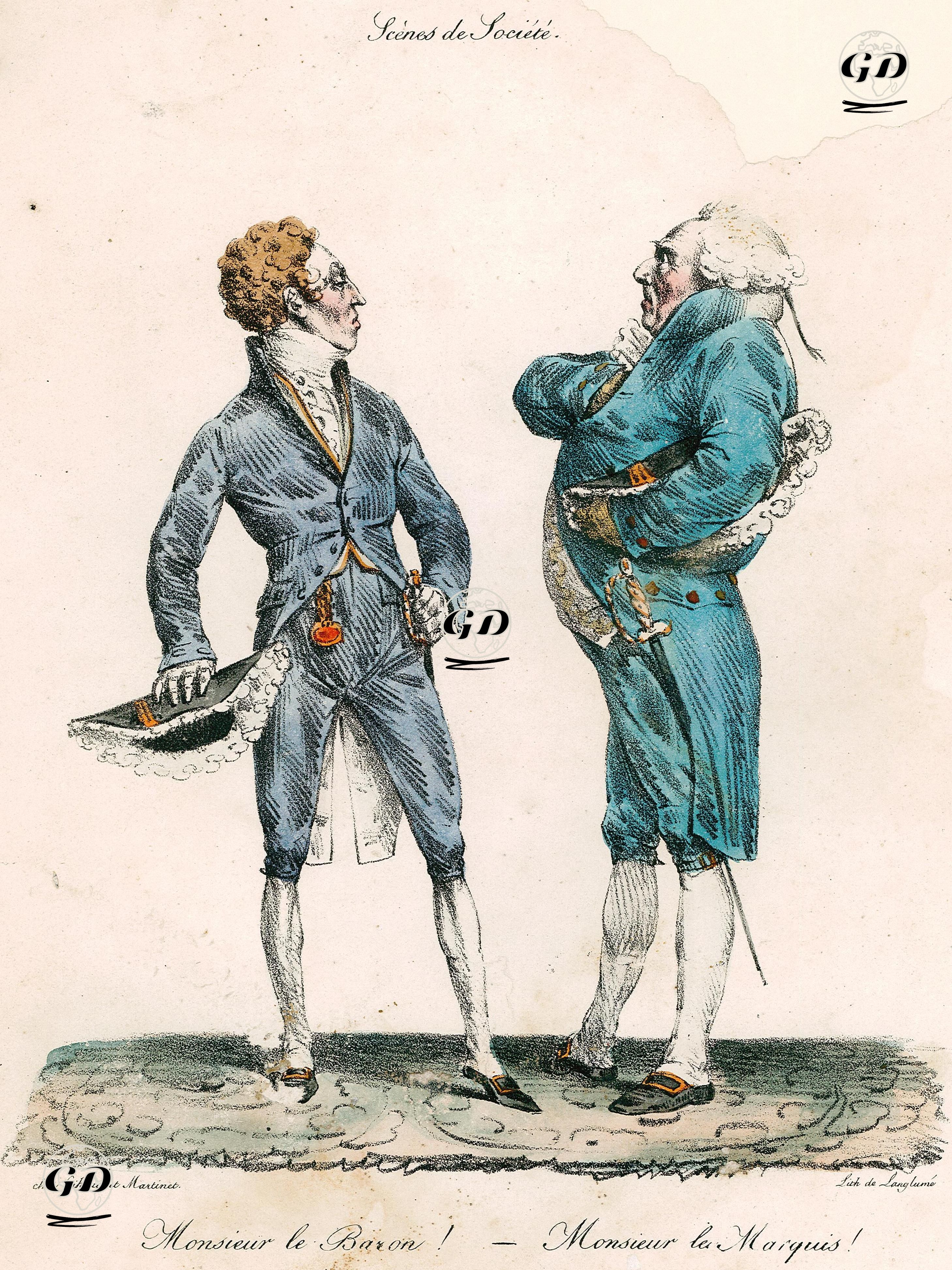 Paris Halkından Manzaralar No.44 "Bay Baron! - Bay Marki!" - Edma Jean Pigal (1798-1873) - 1822