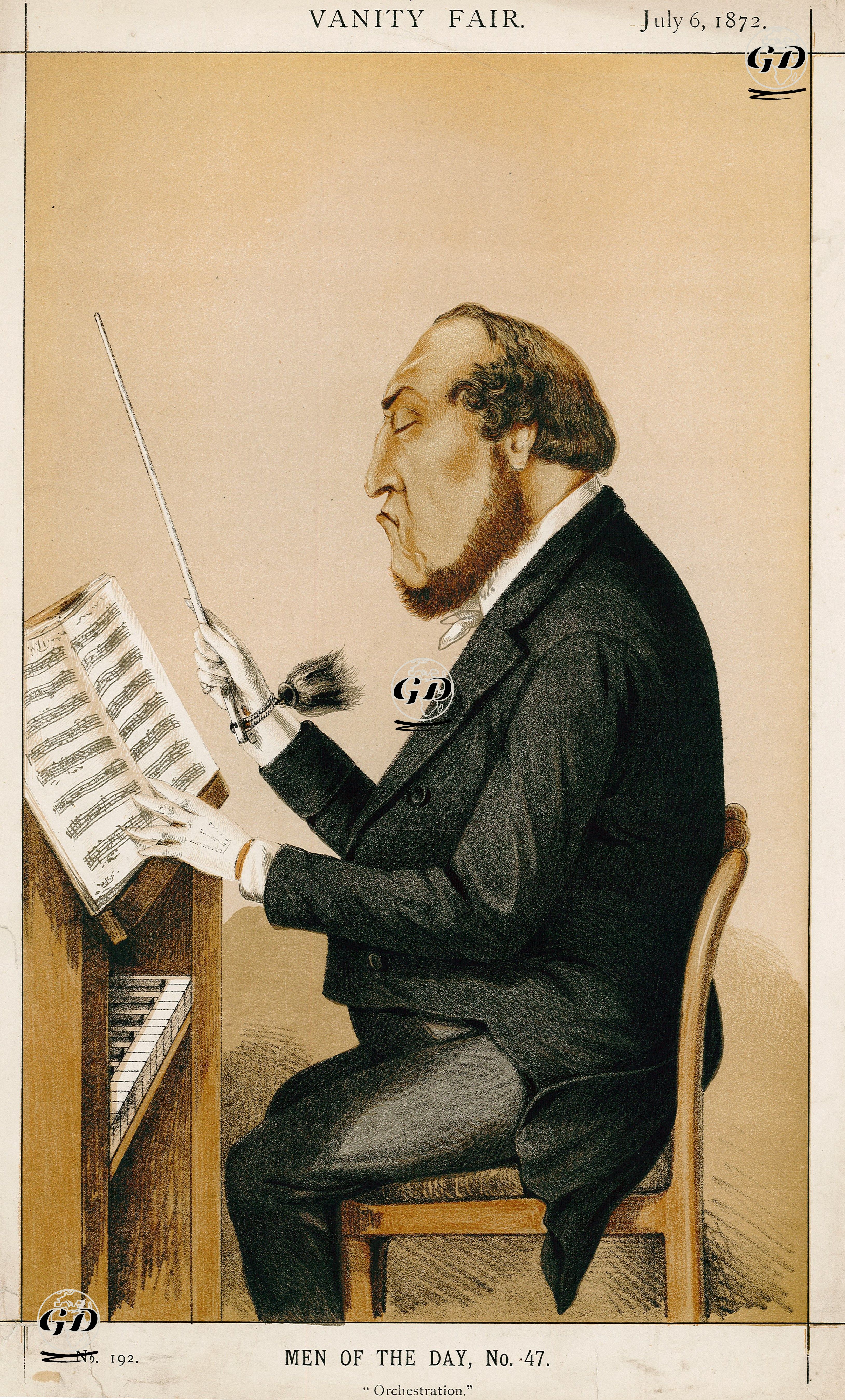 Orkestra Şefi Michael Andrew Angus Costa Orkestra Müziğini Hazırlarken, 06 Temmuz 1872 -  - 1872