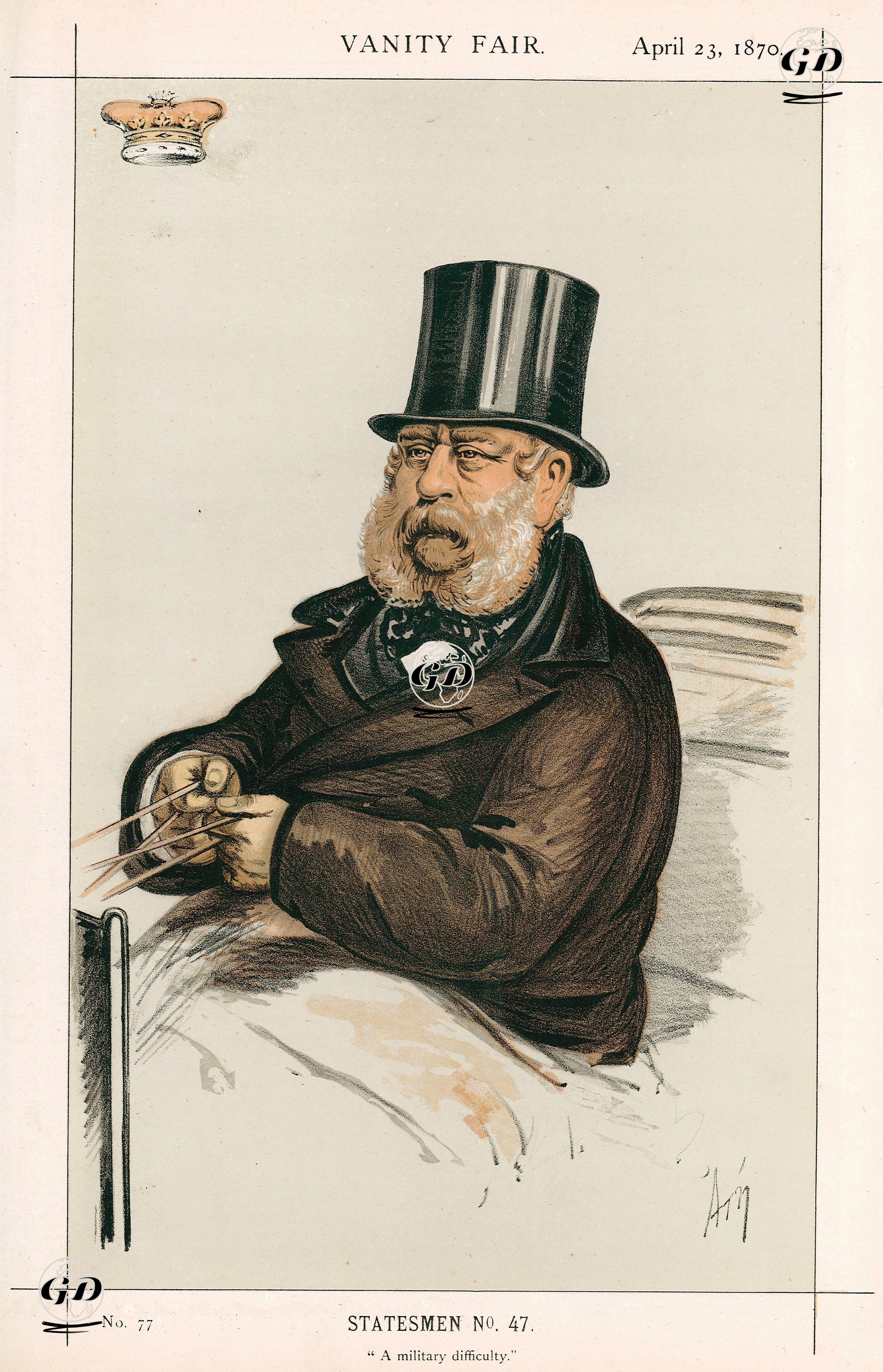 Politikacı ve Devlet Adamı Cambridge Dükü Prens George William Frederick Charles, 23 Nisan 1870 - Alfred Thompson (Active 1862-1876) - 1870
