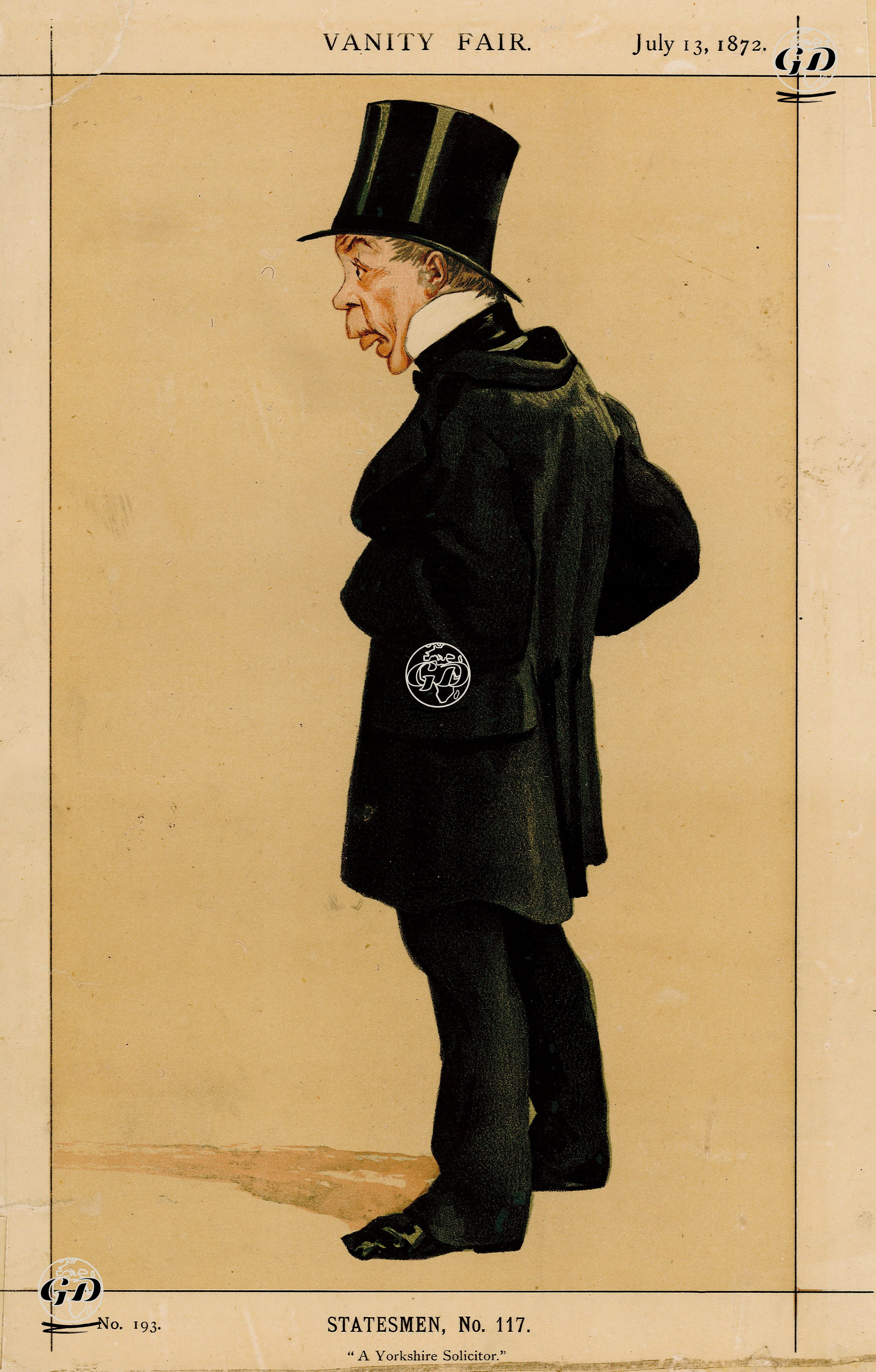 Statesmen, No.117(George Leeman MP)"A Yorkshire Solicitor"-July 13 1872 - James Jacques Tissot (1836-1902) - 1872