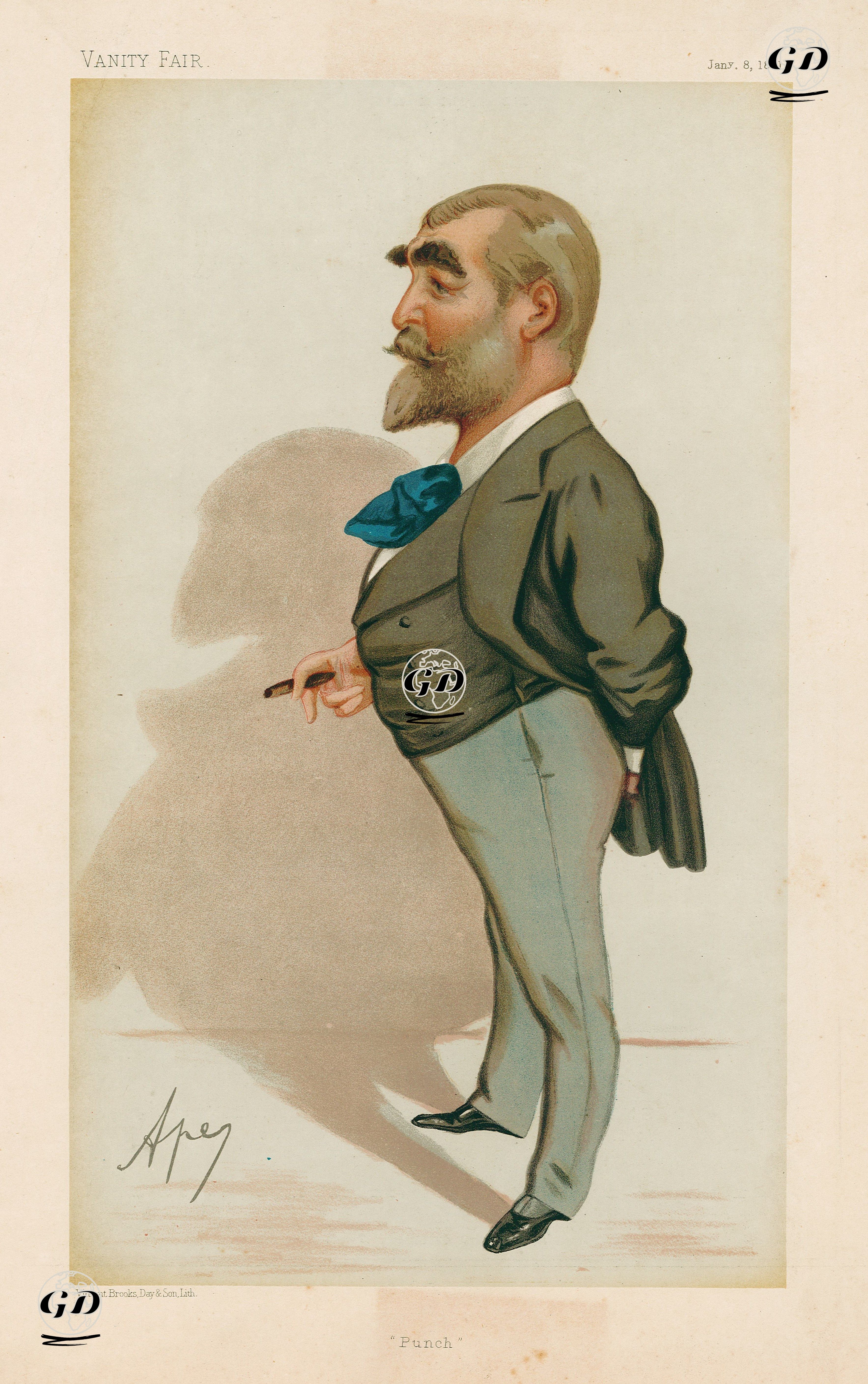 Günün Adamı Oyun Yazarı Francis Cowley (Frank) Burnand, 08 Ocak 1881 - Carlo Pellegrini (1839-1889) - 1881