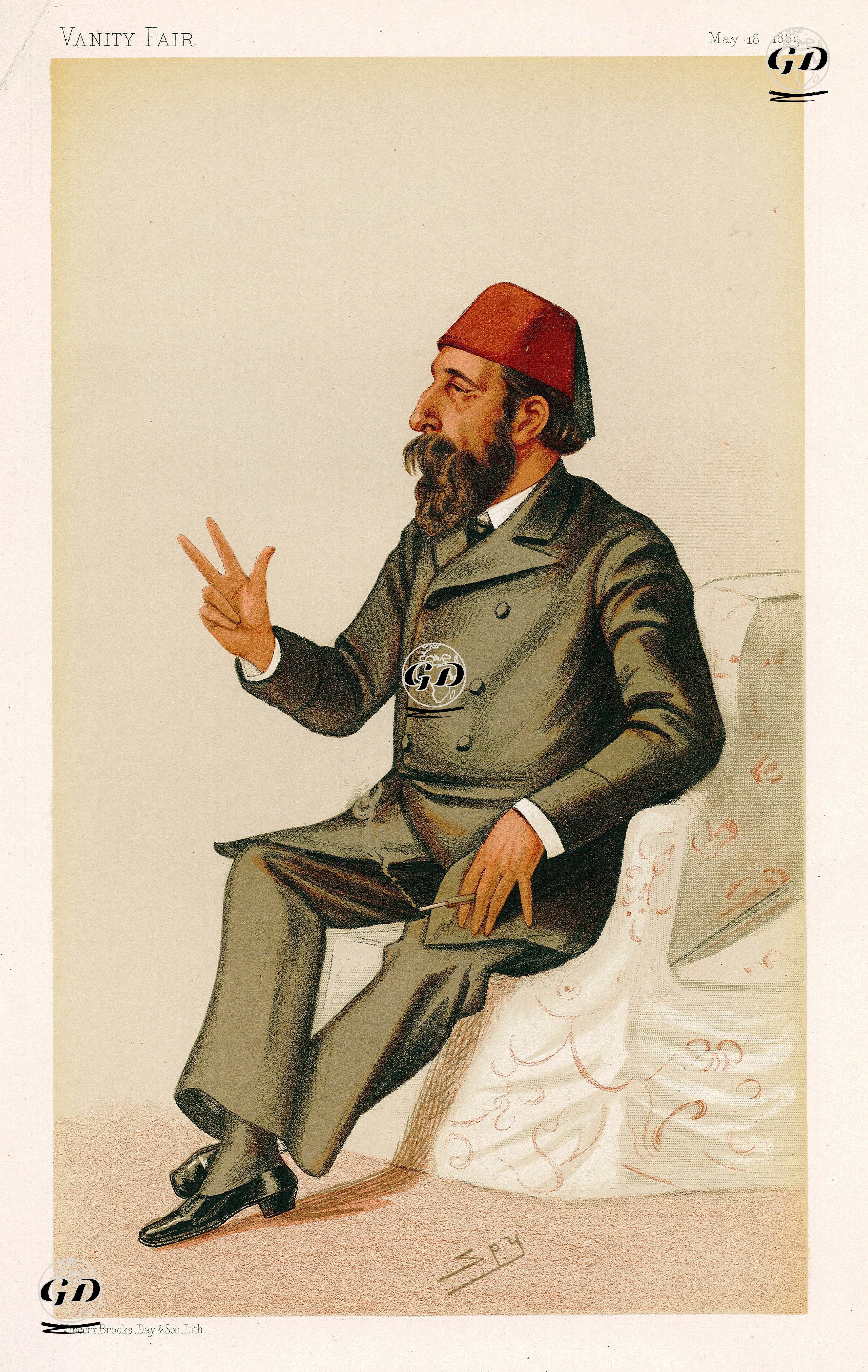 Politikacı ve Devlet Adamı Hasan Fehmi Paşa, 16 Mayıs 1885 - Leslie Ward (1851-1922) - 1885