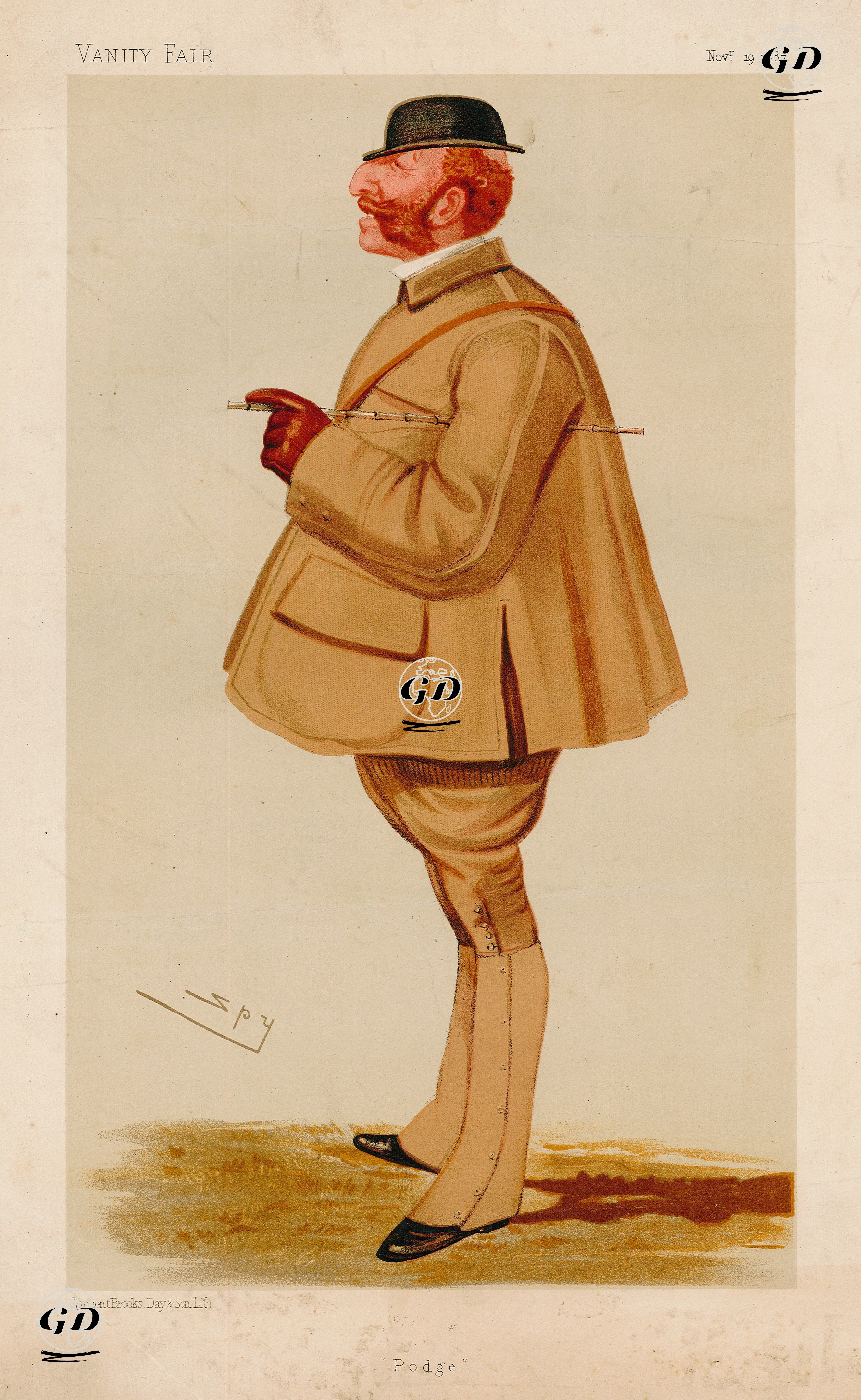 Men of the Day. No. 388 (Lord Henry Arthur George Somerset)- "Podge"-Nov.19 1887 - Leslie Ward (1851-1922) - 1887