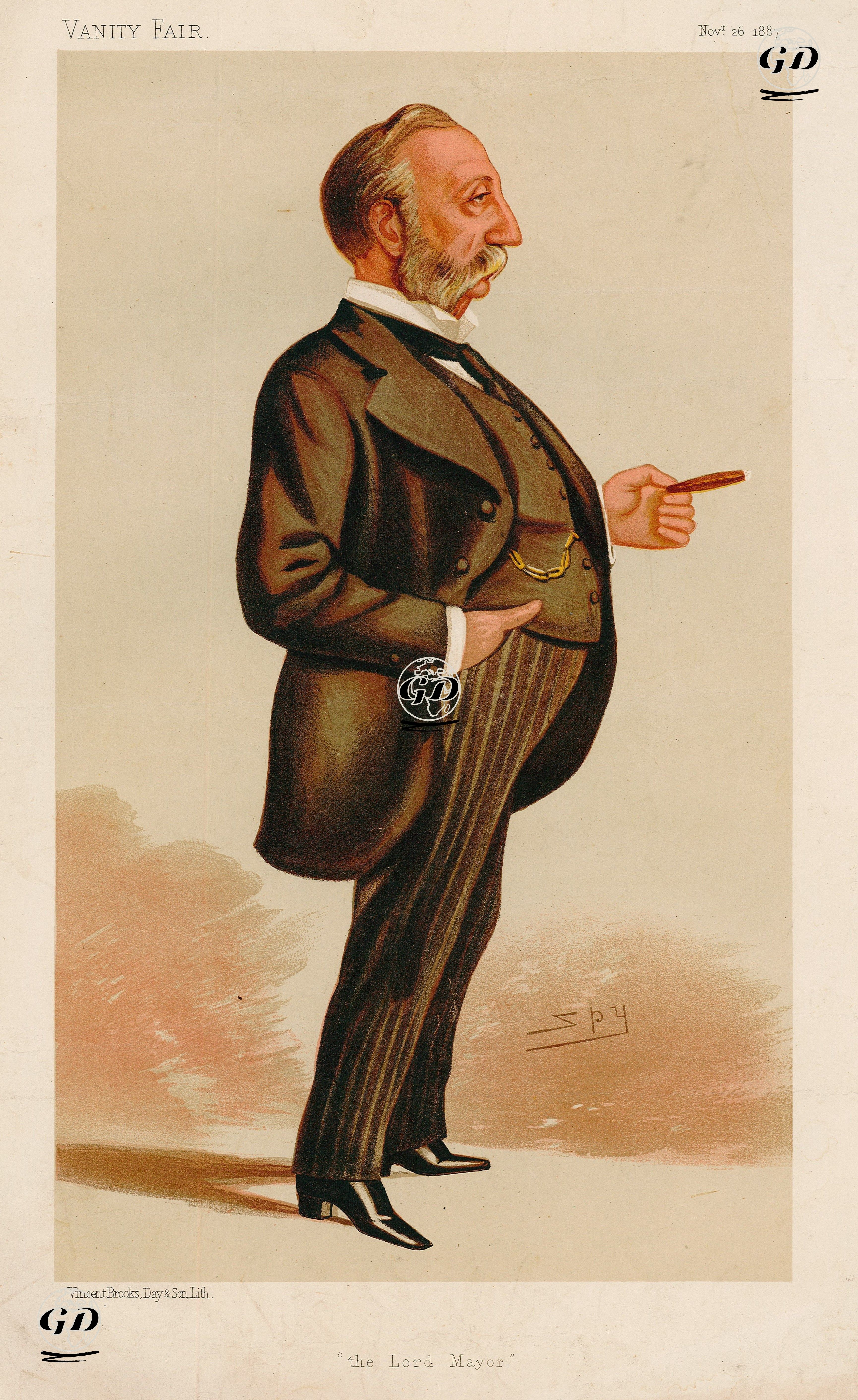 Günün Adamı Londra Belediye Başkanı Polydore de Keyser, 26 Kasım 1887 - Leslie Ward (1851-1922) - 1887