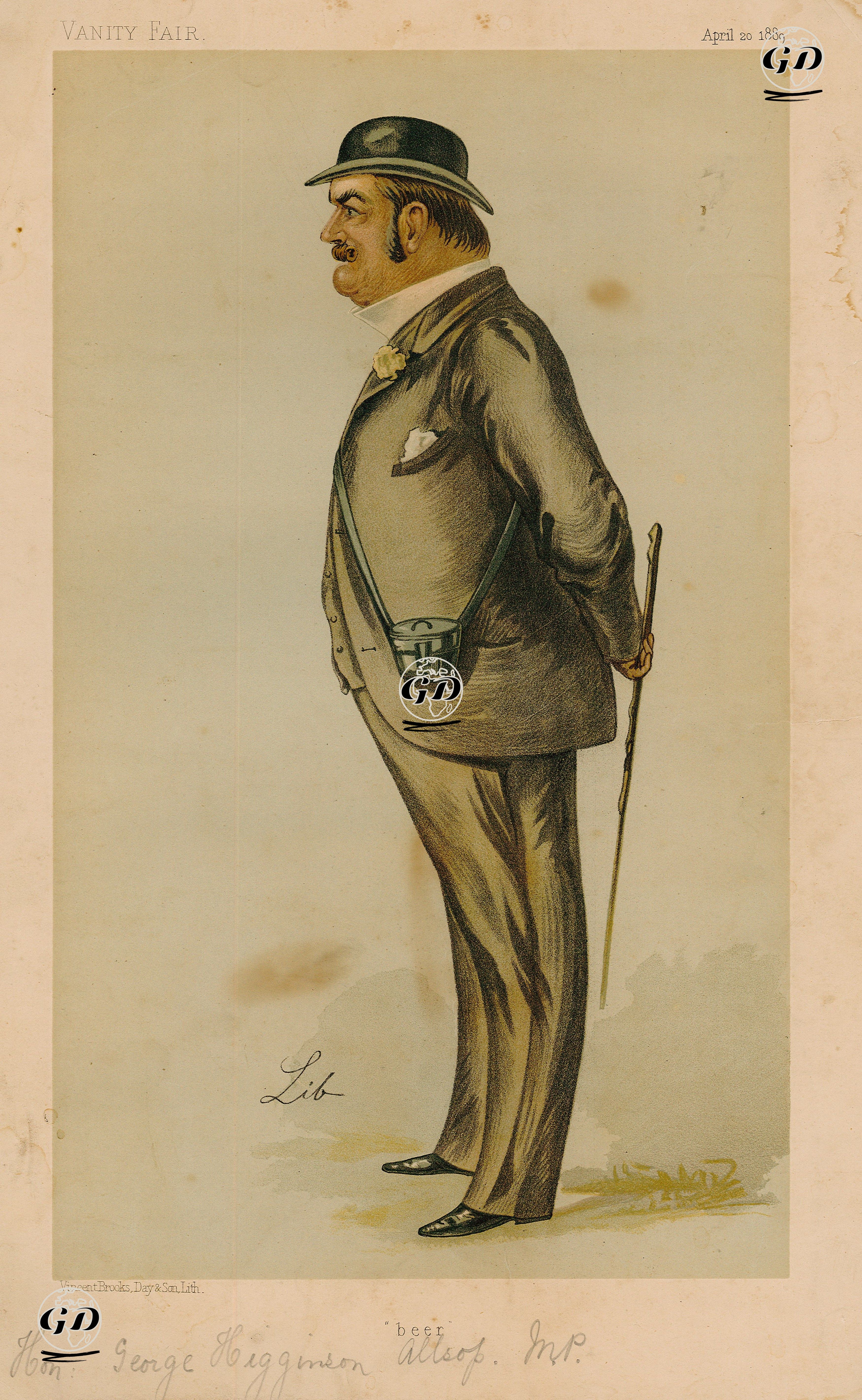 Politikacı ve Devlet Adamı George Higginson Allsopp, 20 Nisan 1889  - Liborio Prosperi (1854-1928) - 1889