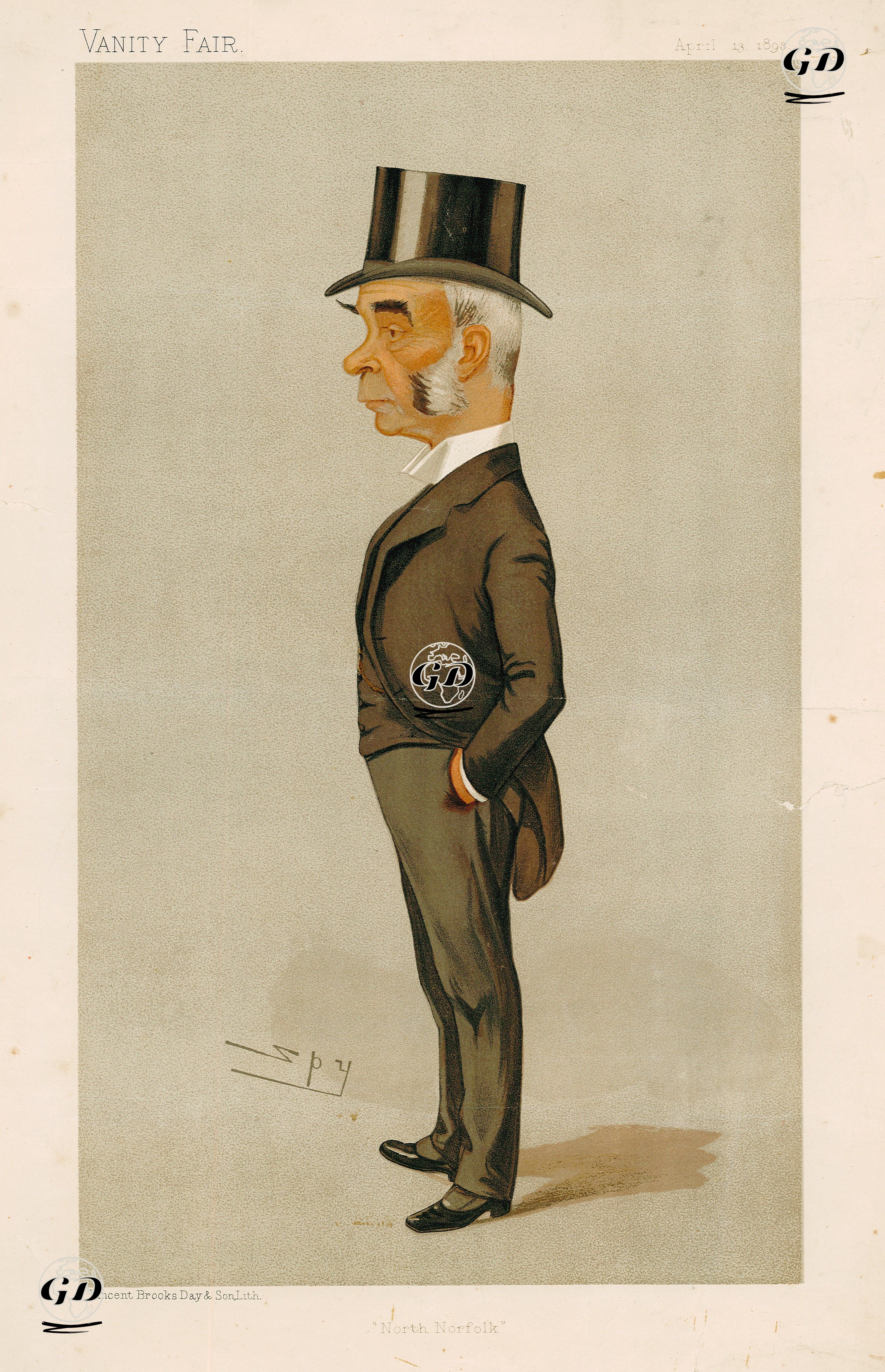 Men of the Day No.562 (Lord Herbert Hardy Cozens Hardy)- "North Norfolk"- April 13 1893 - Leslie Ward (1851-1922) - 1893