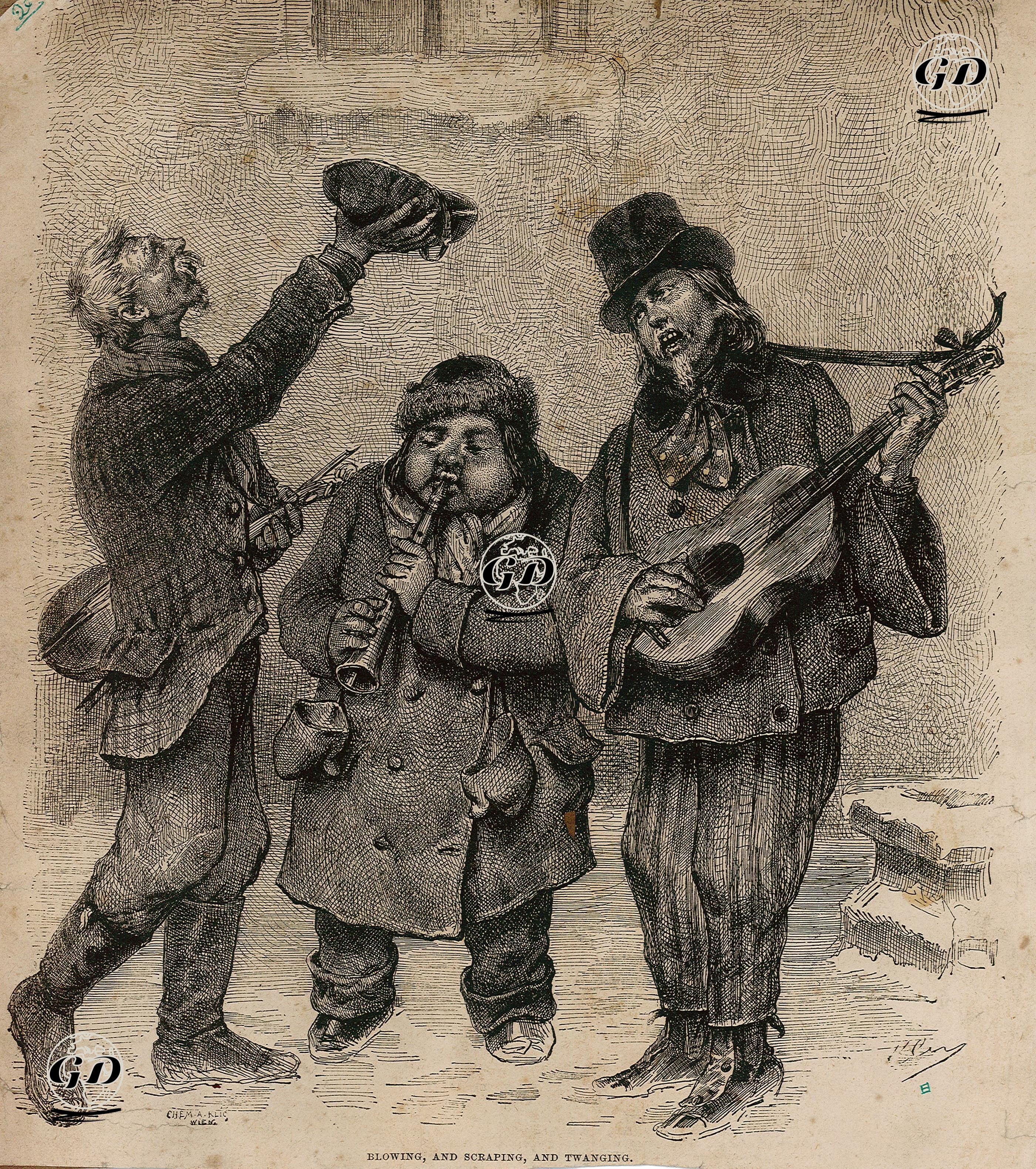 Sokak Müzisyenleri - Karl Klic (1841-1926) - 1870's