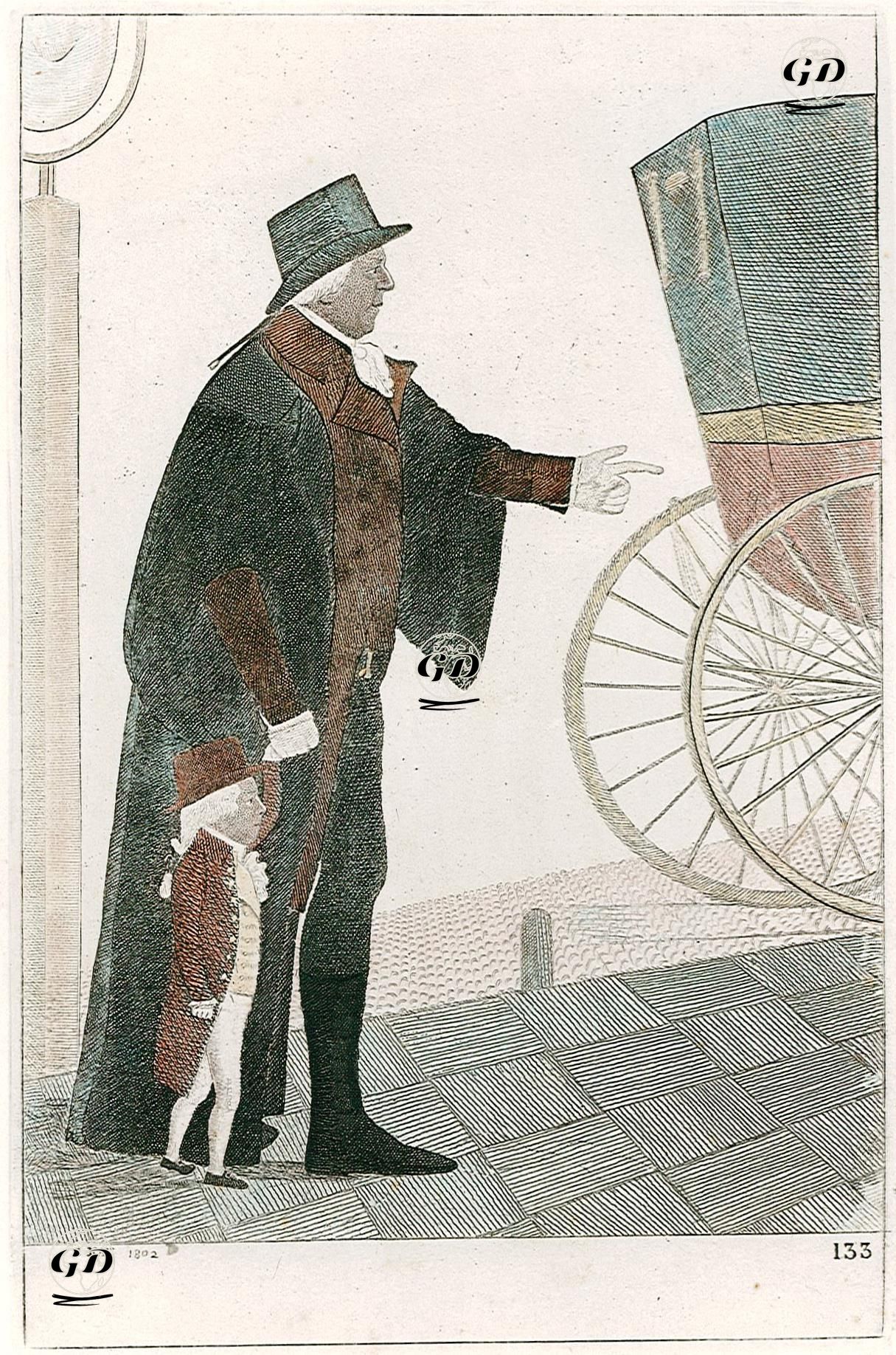 Jozef Boruwłaski, A Dwarf And Neil Fergusson - John Kay (1742-1826) - 1802