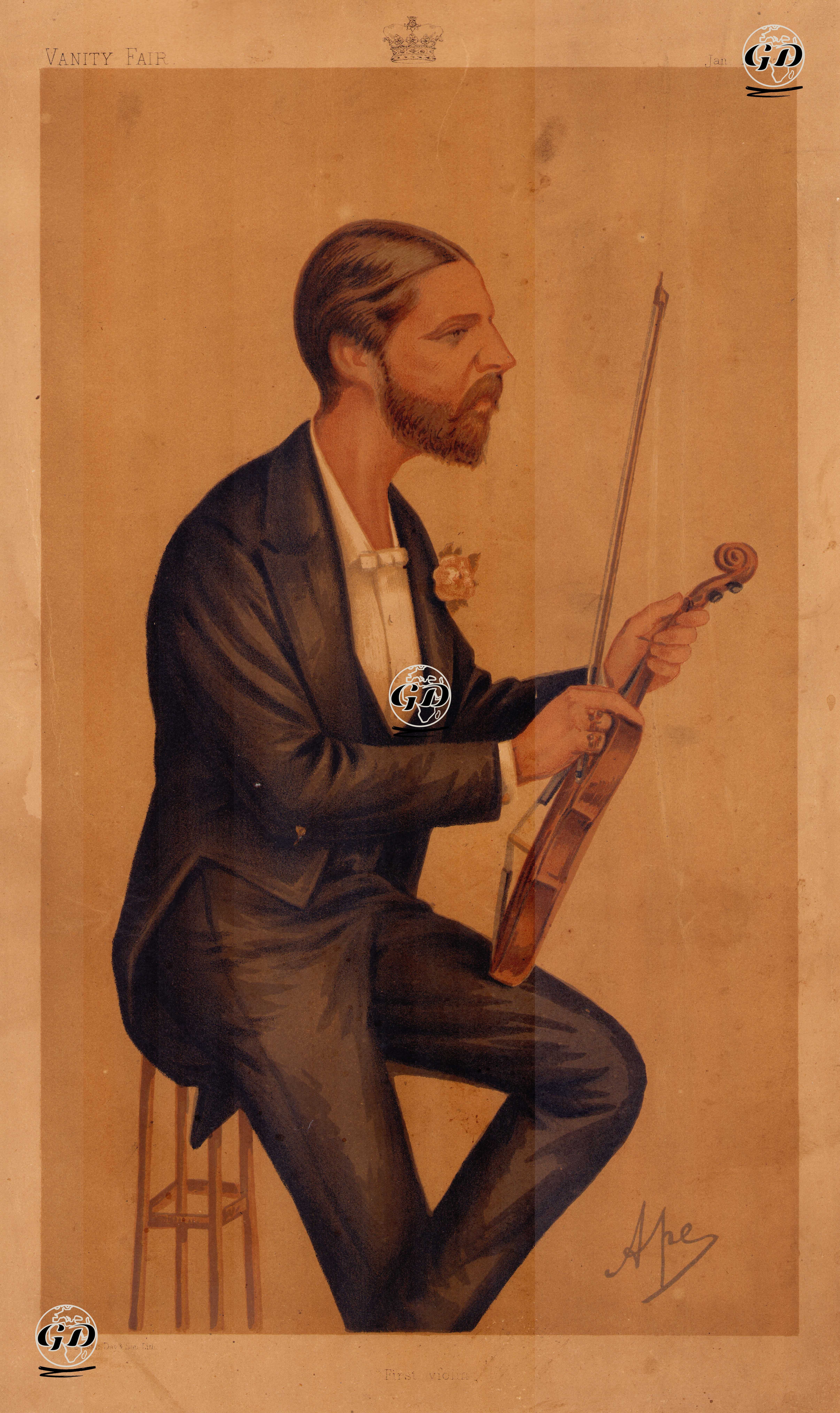 "First Violin"-Jan.10 1874-Duke of Edinburgh, Alfred Ernest Albert - Carlo Pellegrini (1839-1889) - 1874