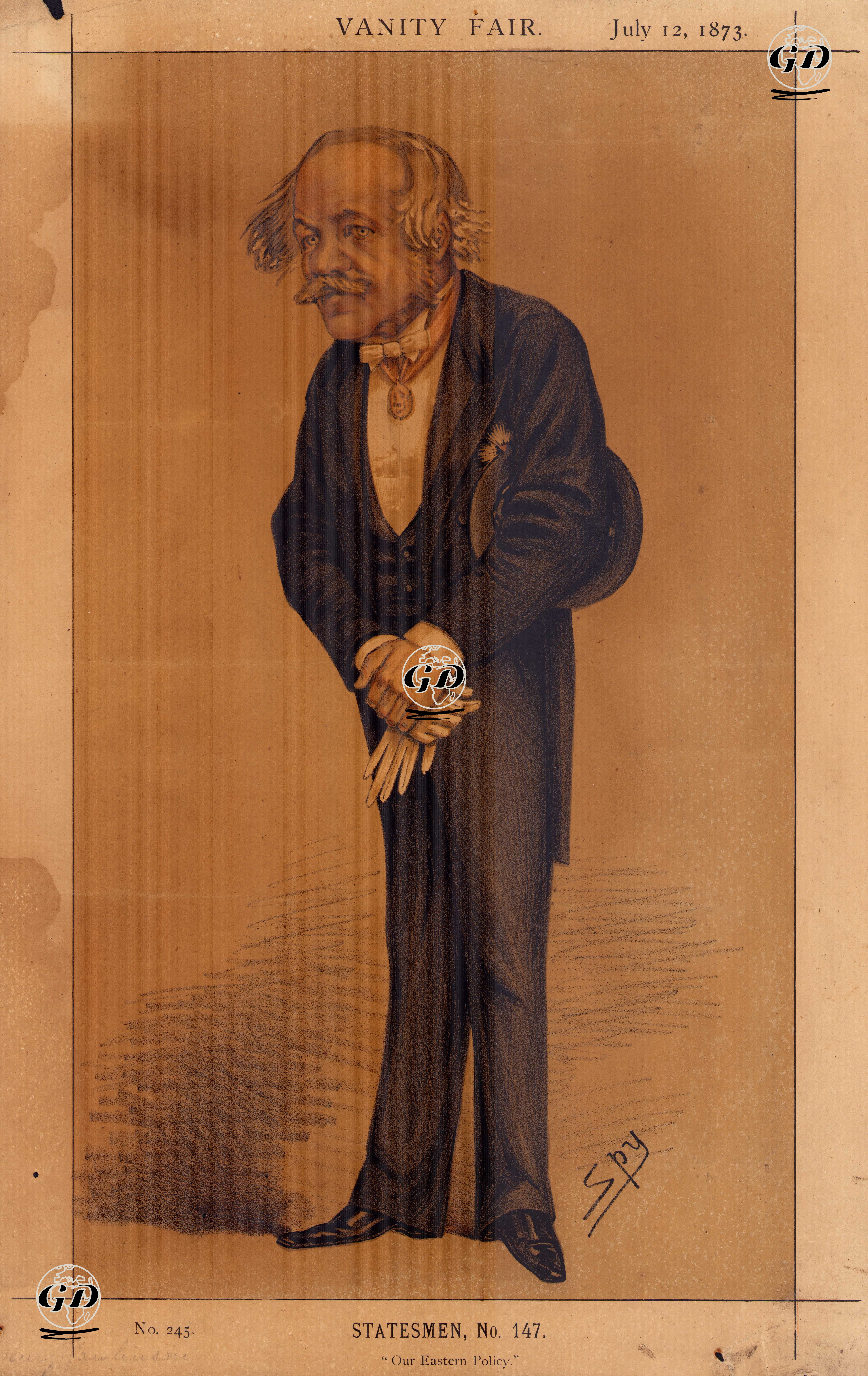 Devlet Adamı Ve Asuroloji Uzmanı Henry Rawlinson, 12 Temmuz 1873, "Doğu Politikamız" - Leslie Ward (1851-1922) - 1873
