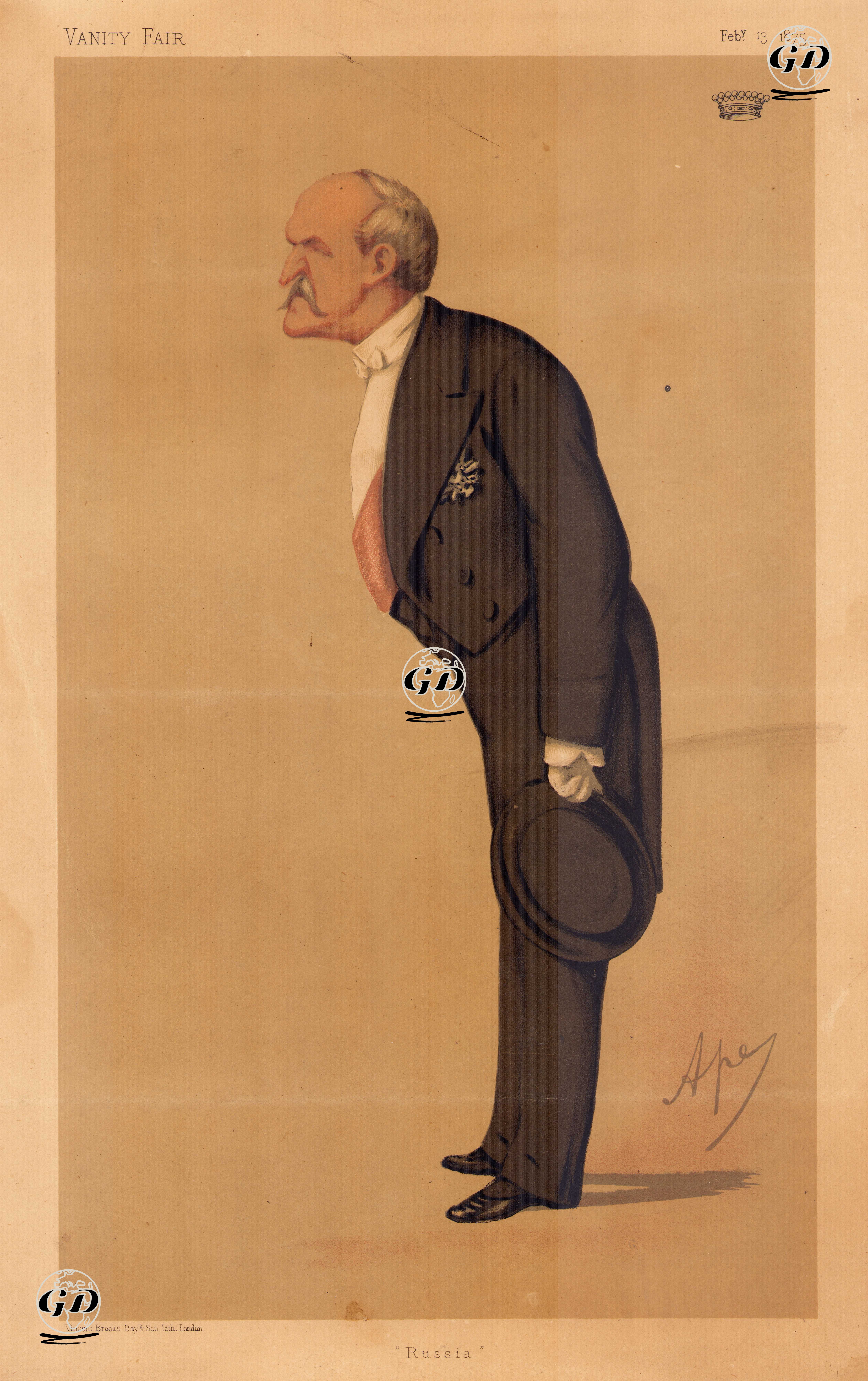 Kont Pyotr Andreyevich Shuvalov, 13 Şubat 1875, "Rusya" - Carlo Pellegrini (1839-1889) - 1875