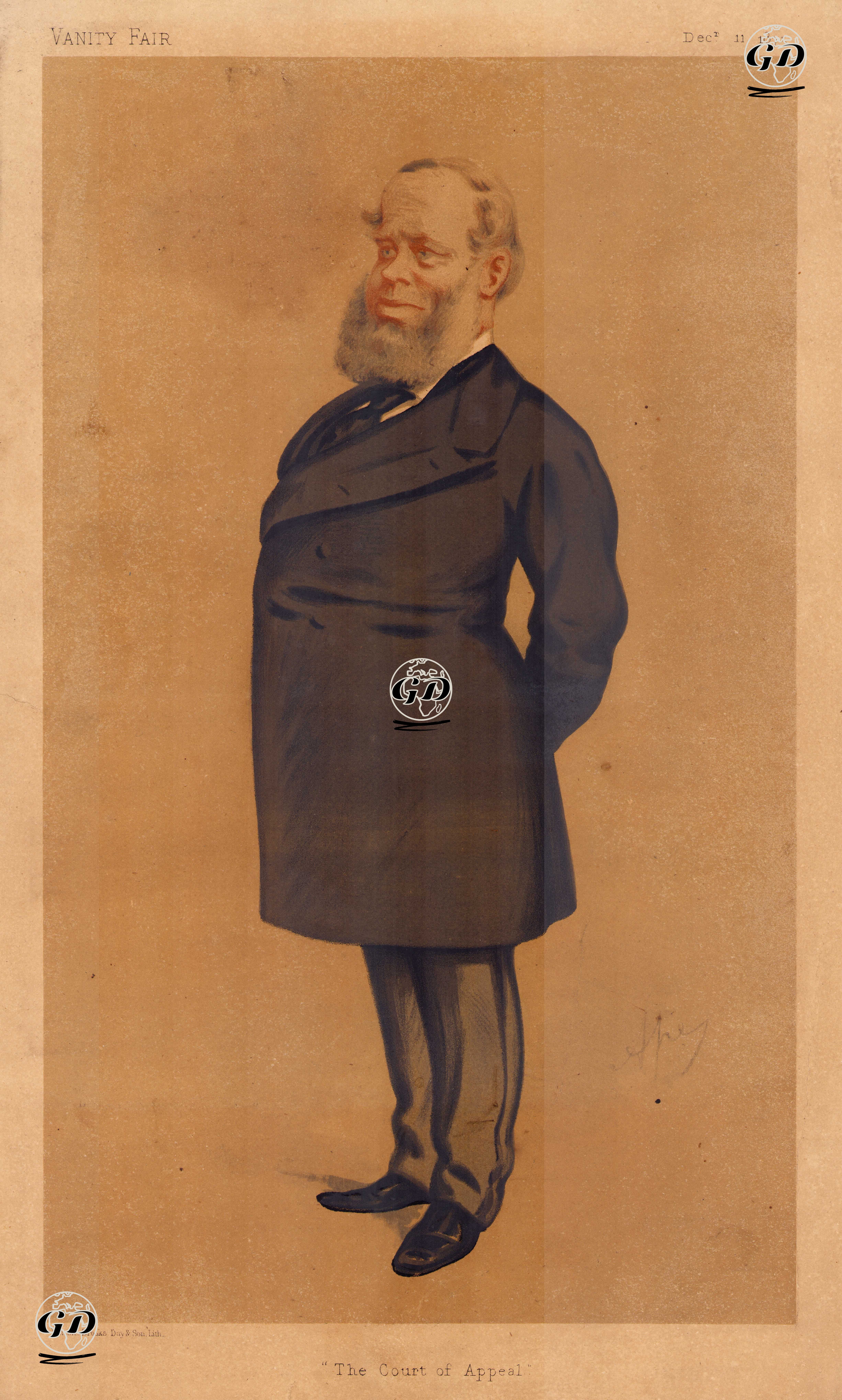 İngiliz Yargıç Richard Baggallay, 11 Aralık 1875 - Carlo Pellegrini (1839-1889) - 1875