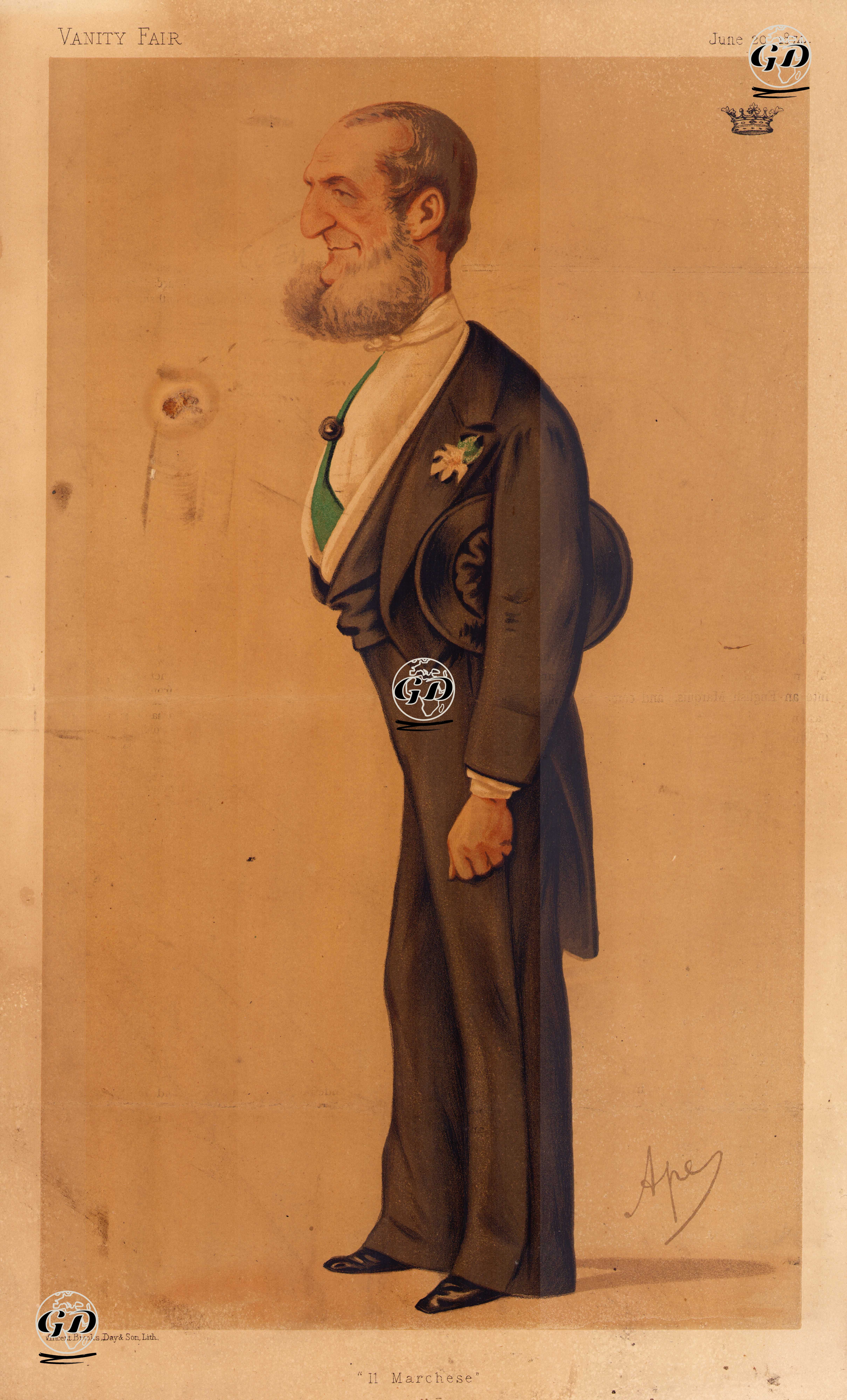 İtalyan Diplomat Vittorio Emanuelle Taparelli d'Azeglio, 20 Haziran 1874 - Carlo Pellegrini (1839-1889) - 1874