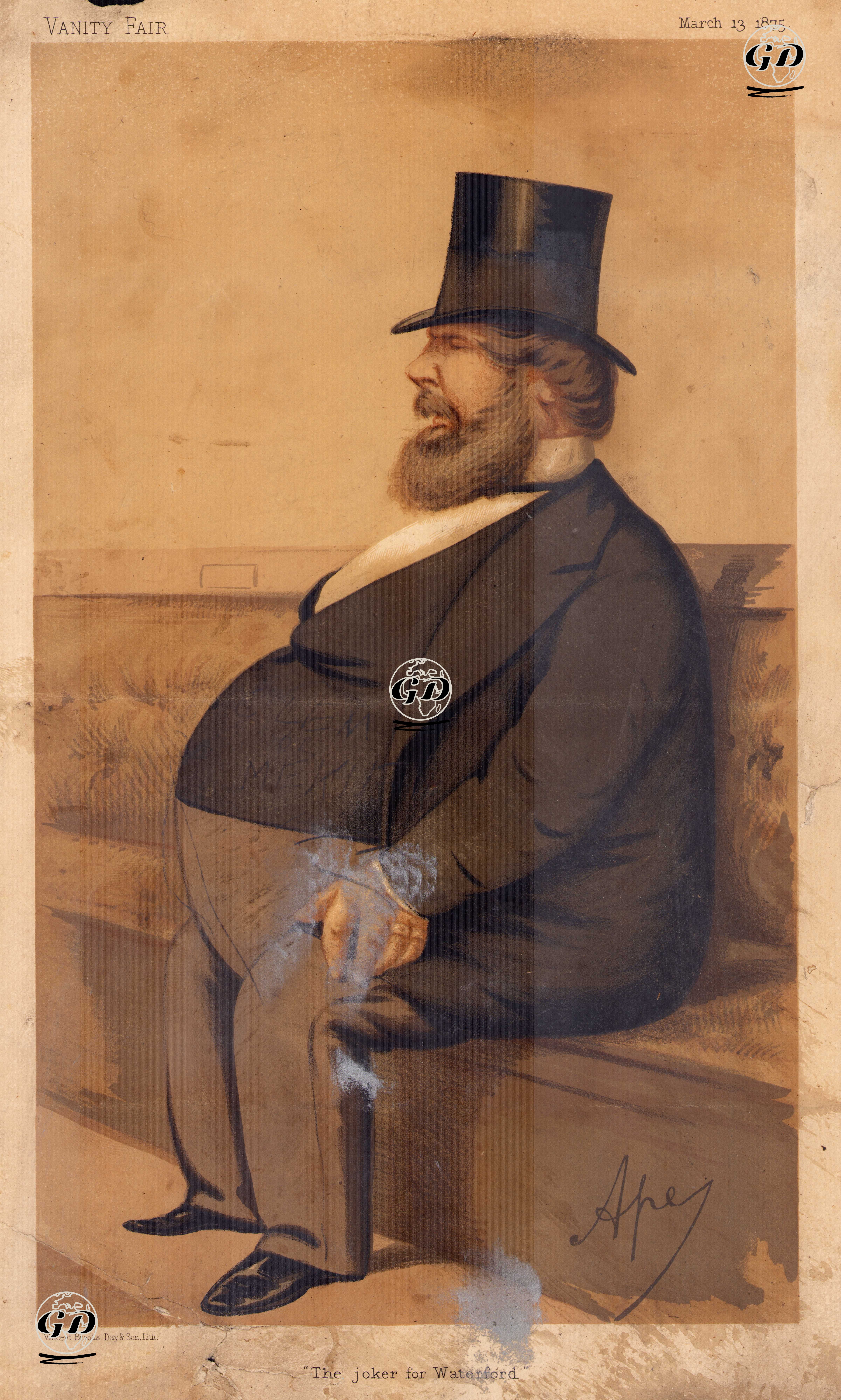 "The Joker For Waterford"-March 13 1875-Purcell O'Gorman - Carlo Pellegrini (1839-1889) - 1875