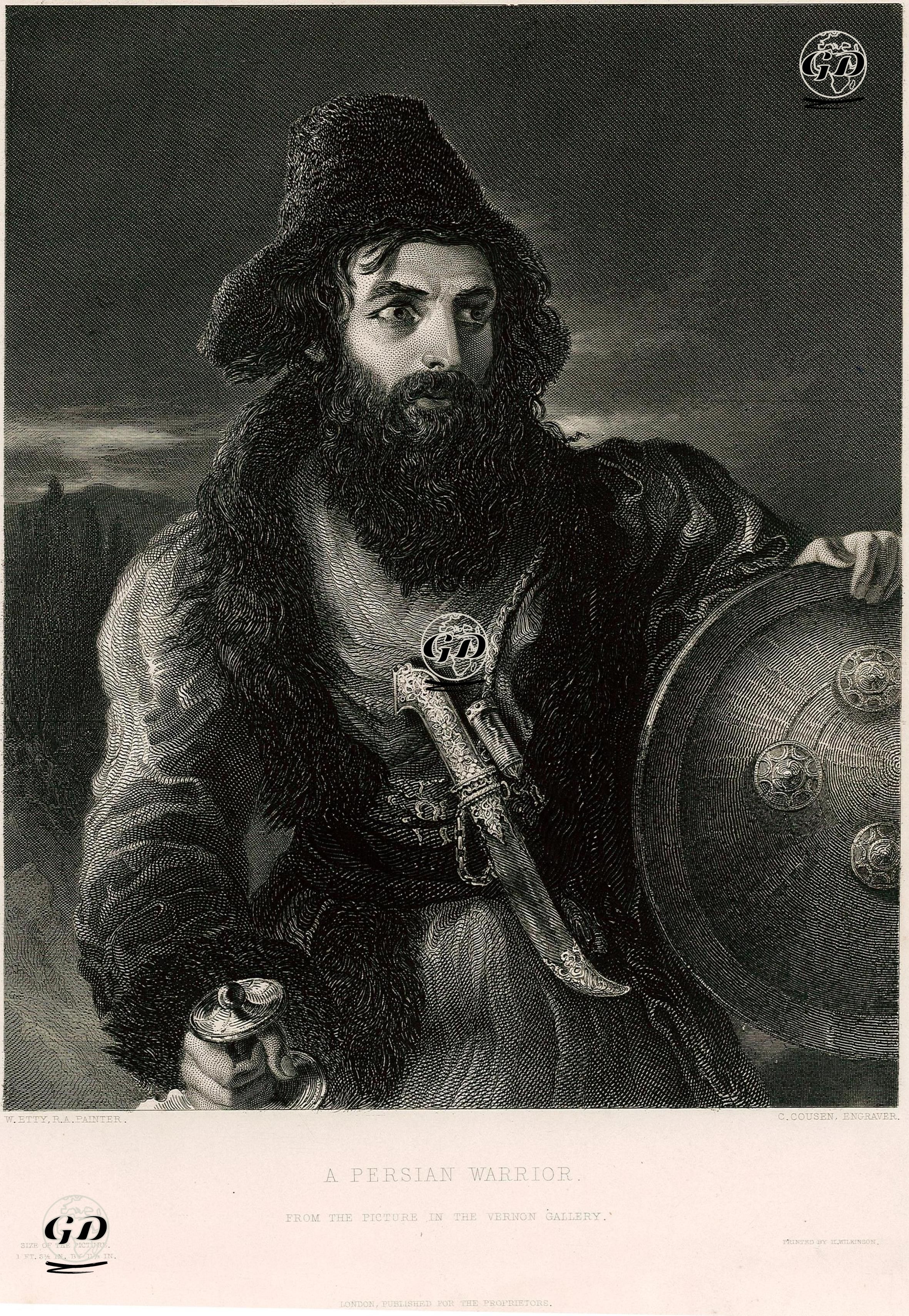 İranlı Savaşçı - William Etty (1787-1849) - 1852