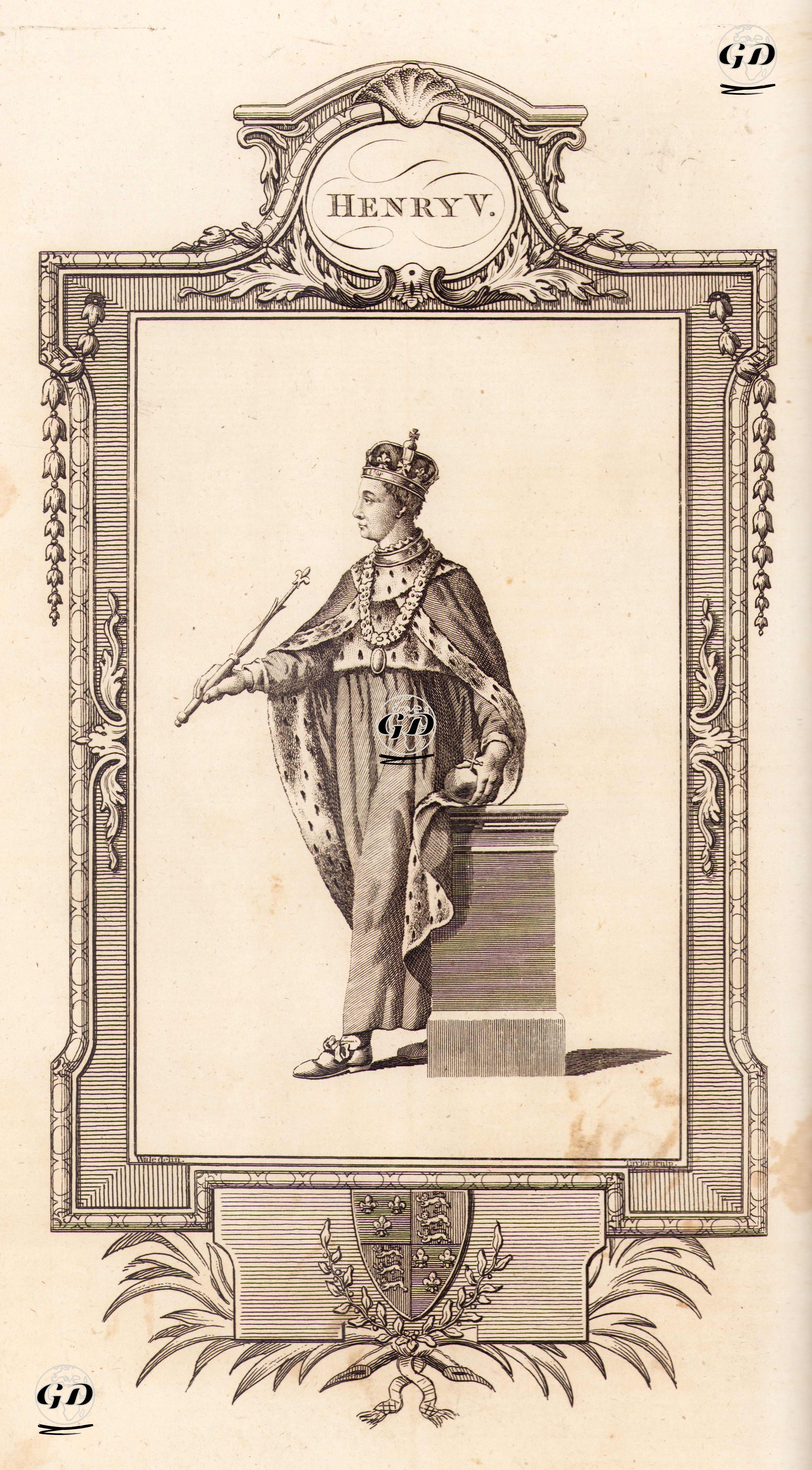 İngiltere Kralı V.Henry - Samuel Wale (1721-1786) - 1780