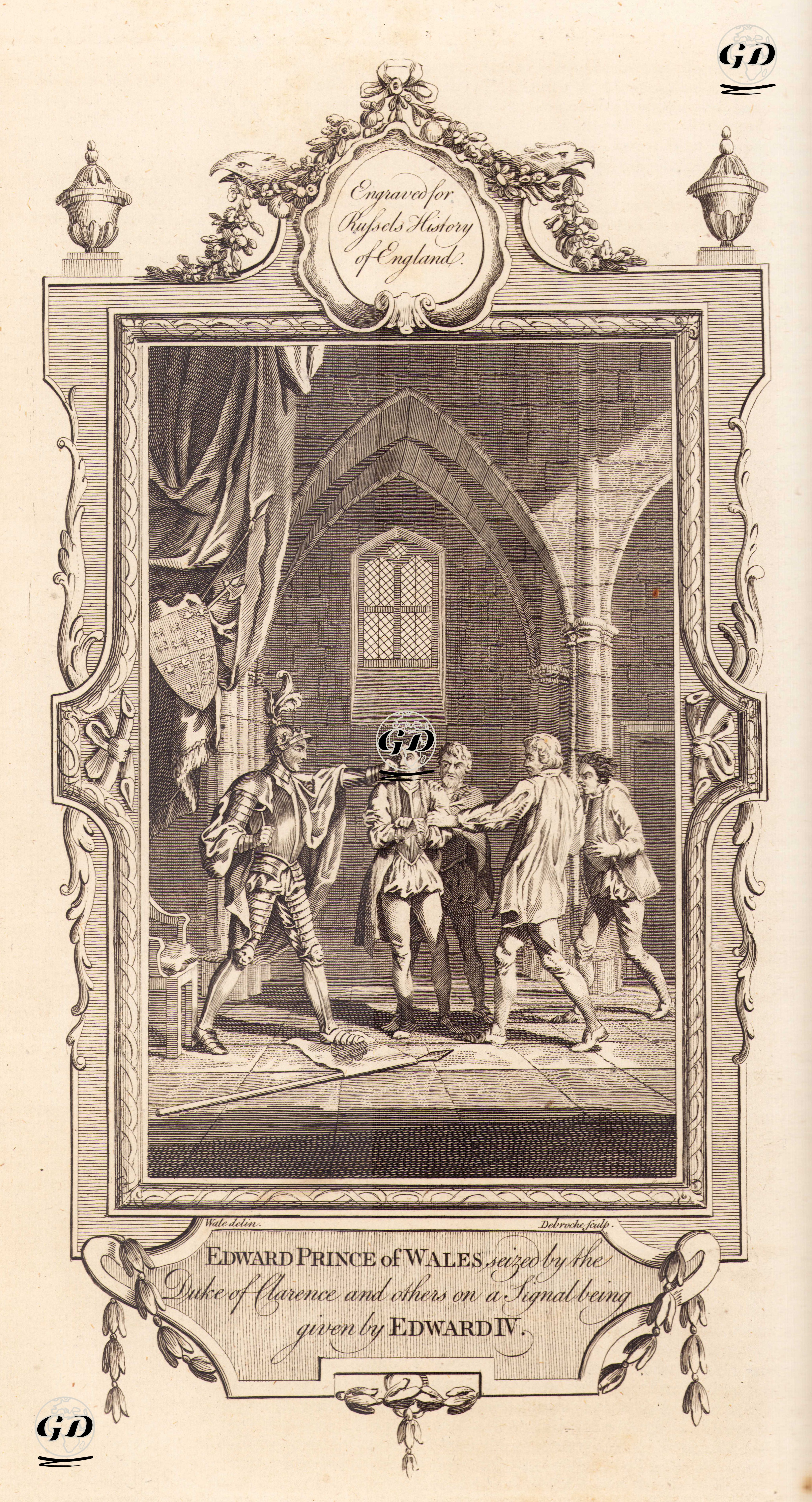 Edward Prince Of Wales Seized By the Duke Of Clarence And Others On A Signal Being Given By Edward IV. - Samuel Wale (1721-1786) - 1780