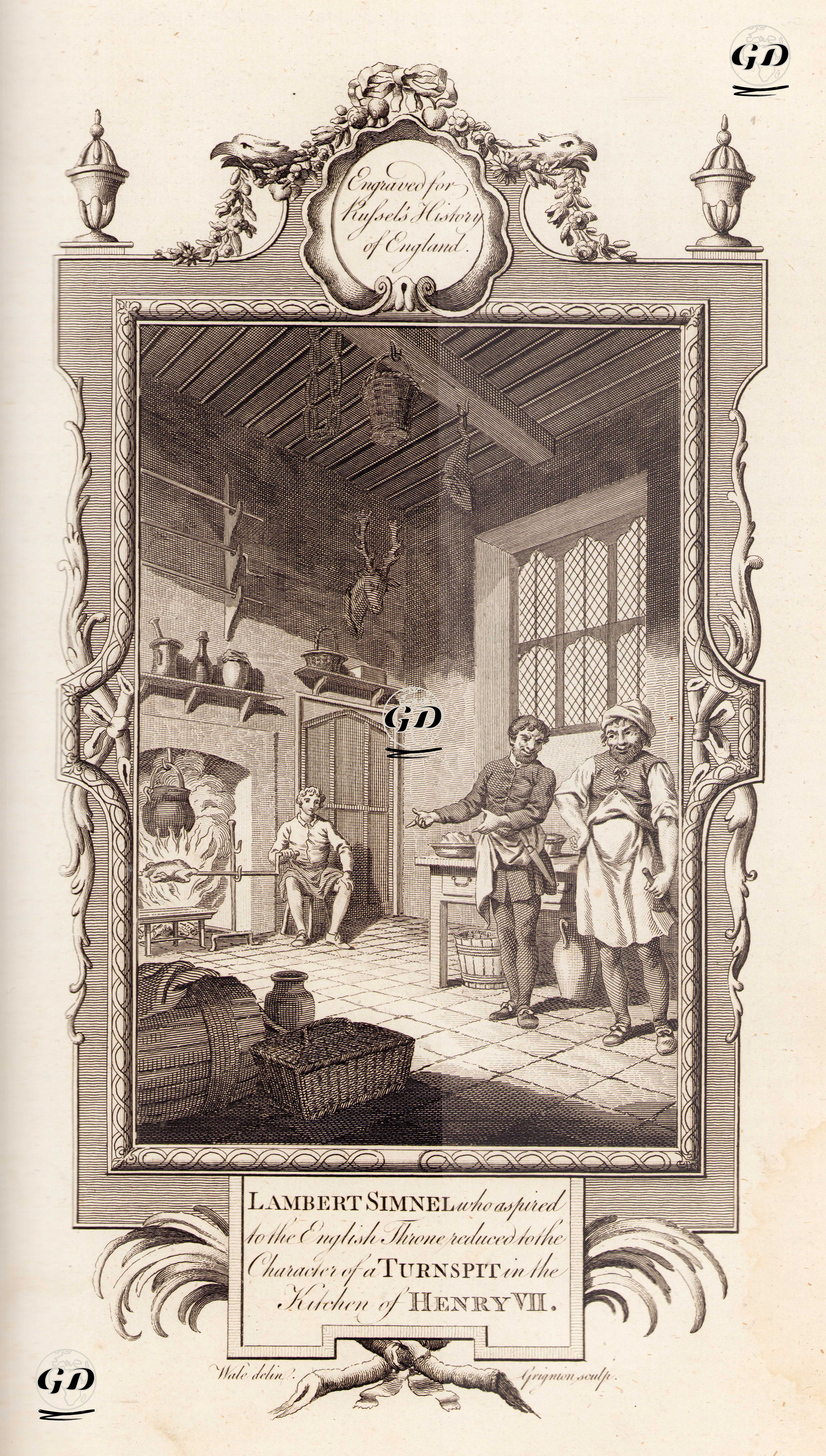 Lambert Simnel Who Aspired To The English Throne Reduced To The Character Of A Turnspit in The Kitchen Of Henry VII. - Samuel Wale (1721-1786) - 1780
